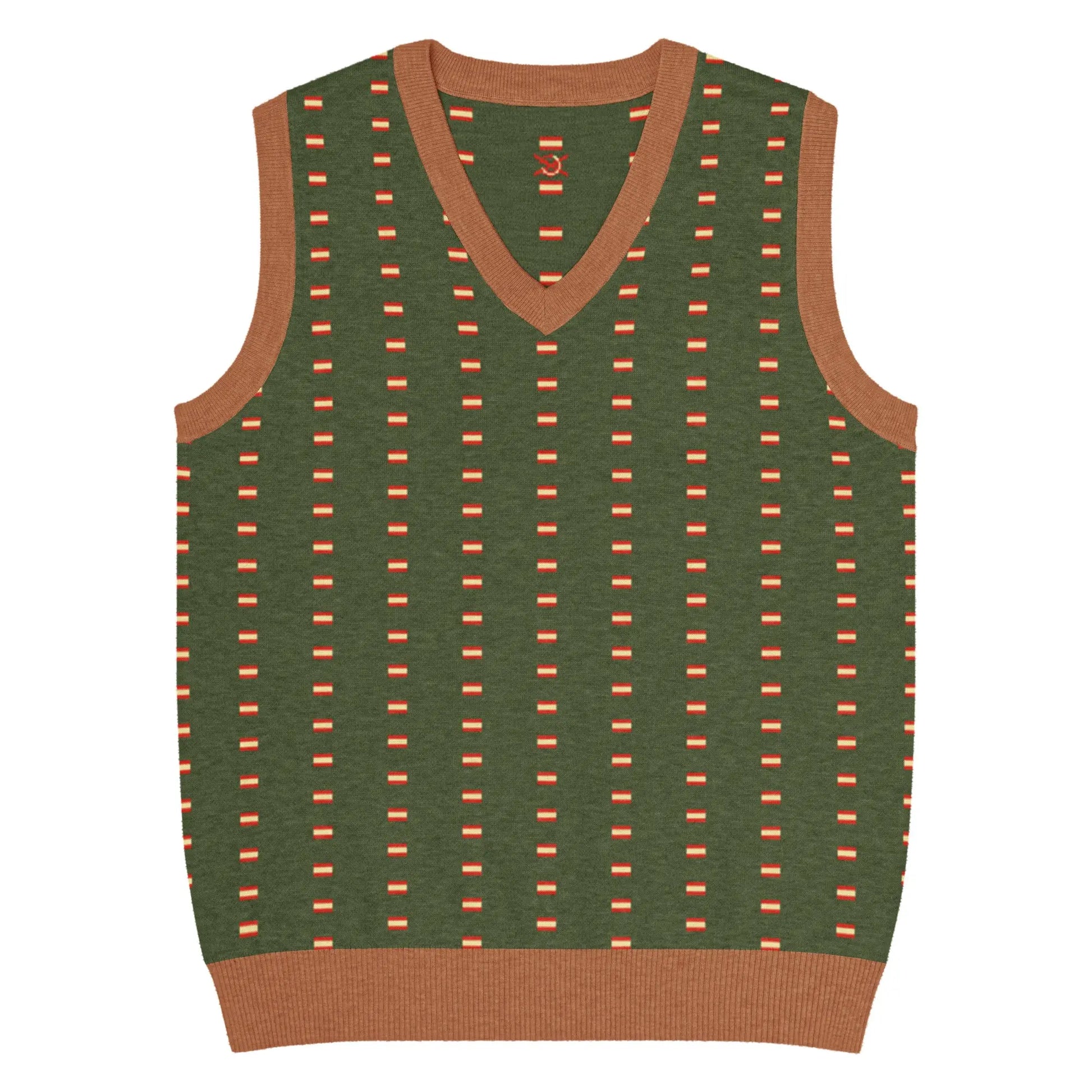 Comprar Chaleco Bandera de España de punto con cuello pico La Flamenca de Borgoña Bandera España