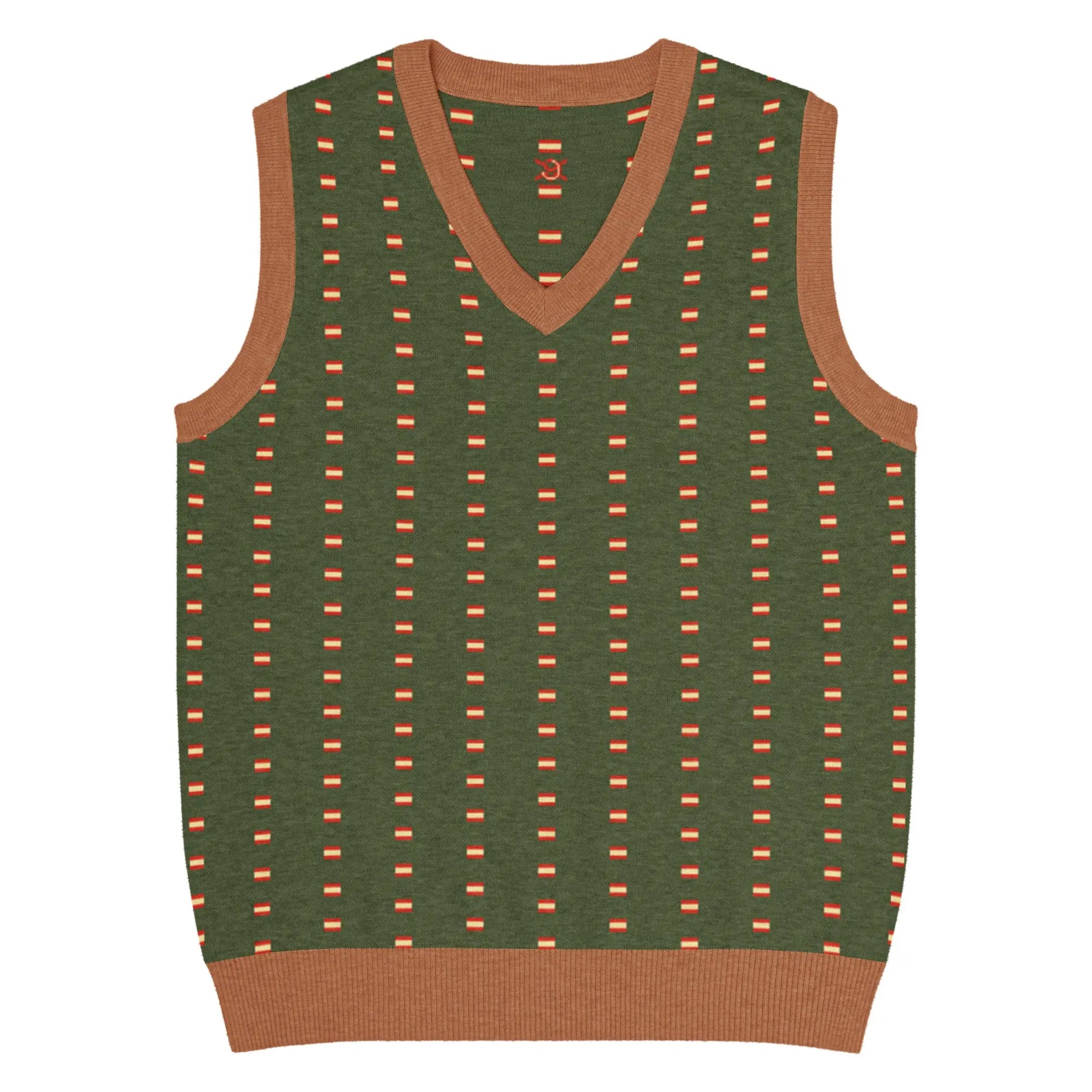 Comprar Chaleco Bandera de España de punto con cuello pico La Flamenca de Borgoña Bandera España