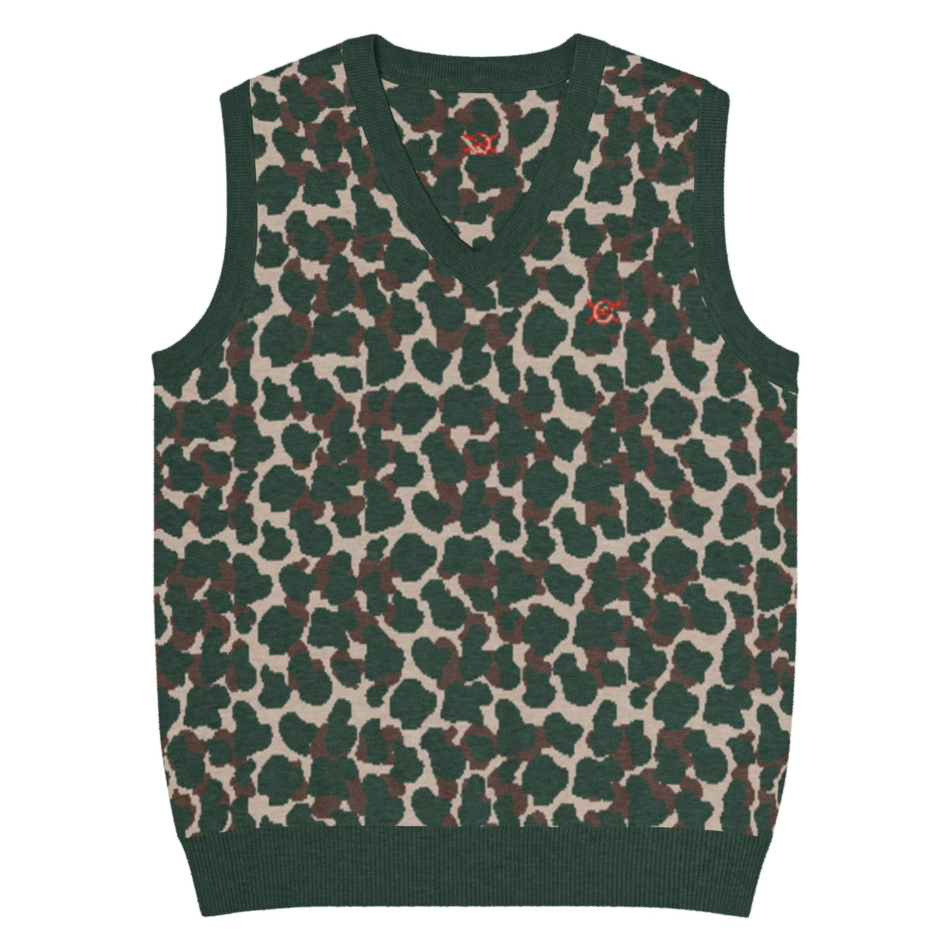 Comprar Chaleco Camuflaje de punto con cuello pico Bandera España La Flamenca de Borgoña Patricia Muñoz VOX