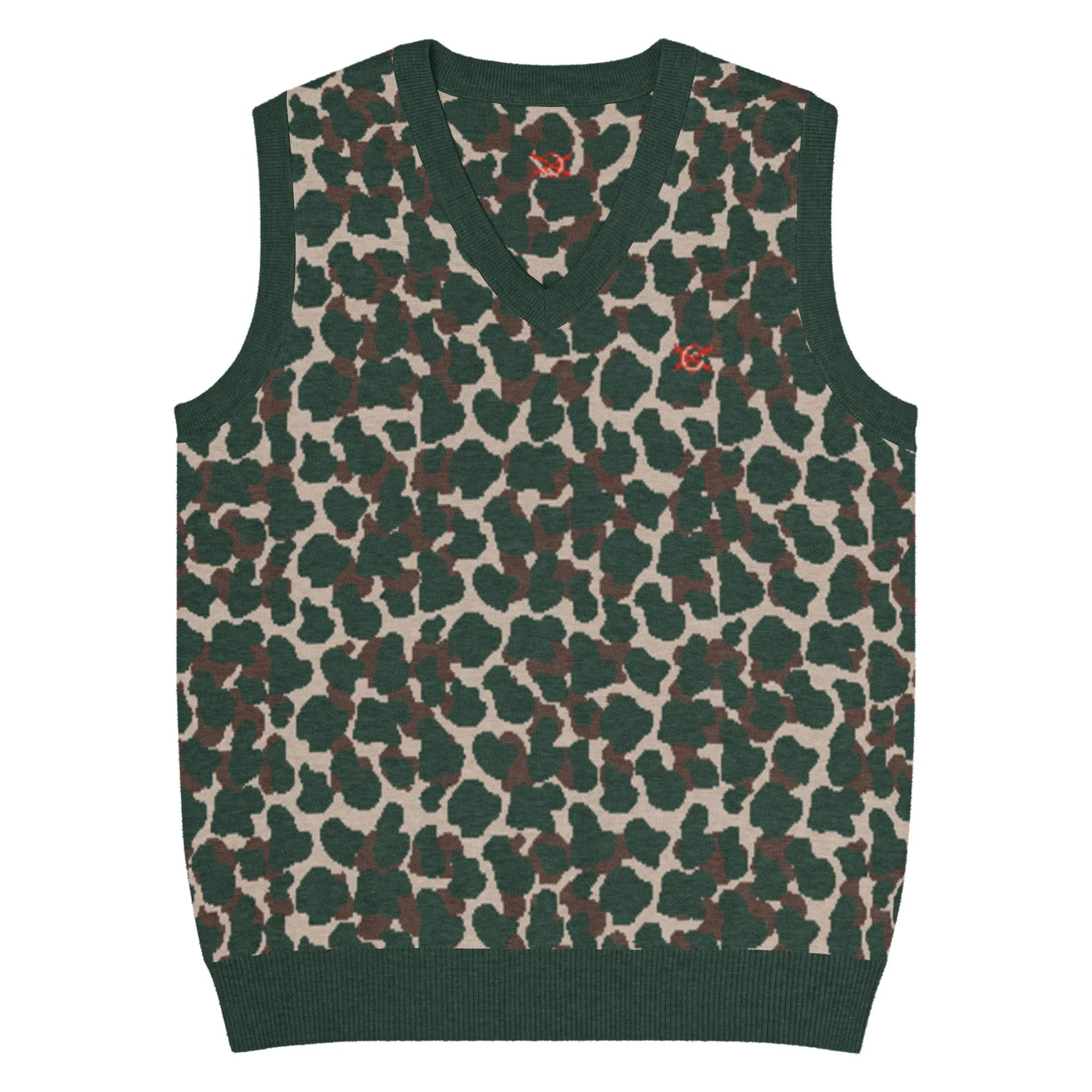 Comprar Chaleco Camuflaje de punto con cuello pico Bandera España La Flamenca de Borgoña Patricia Muñoz VOX