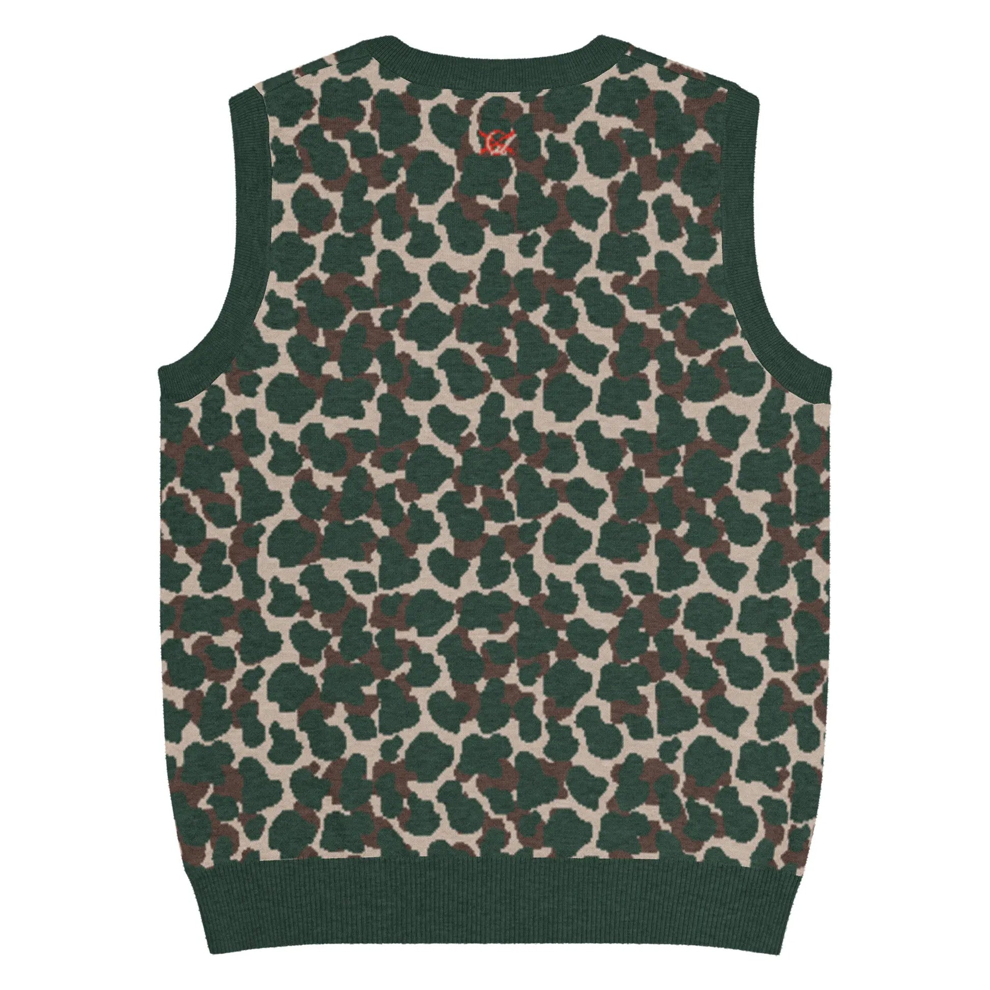 Comprar Chaleco Camuflaje de punto con cuello pico Bandera España La Flamenca de Borgoña Patricia Muñoz VOX