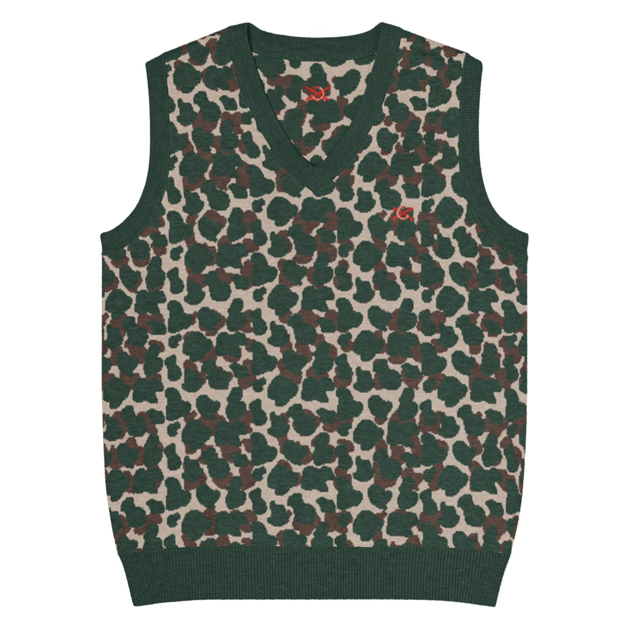 Comprar Chaleco Camuflaje de punto con cuello pico Bandera España La Flamenca de Borgoña Patricia Muñoz VOX