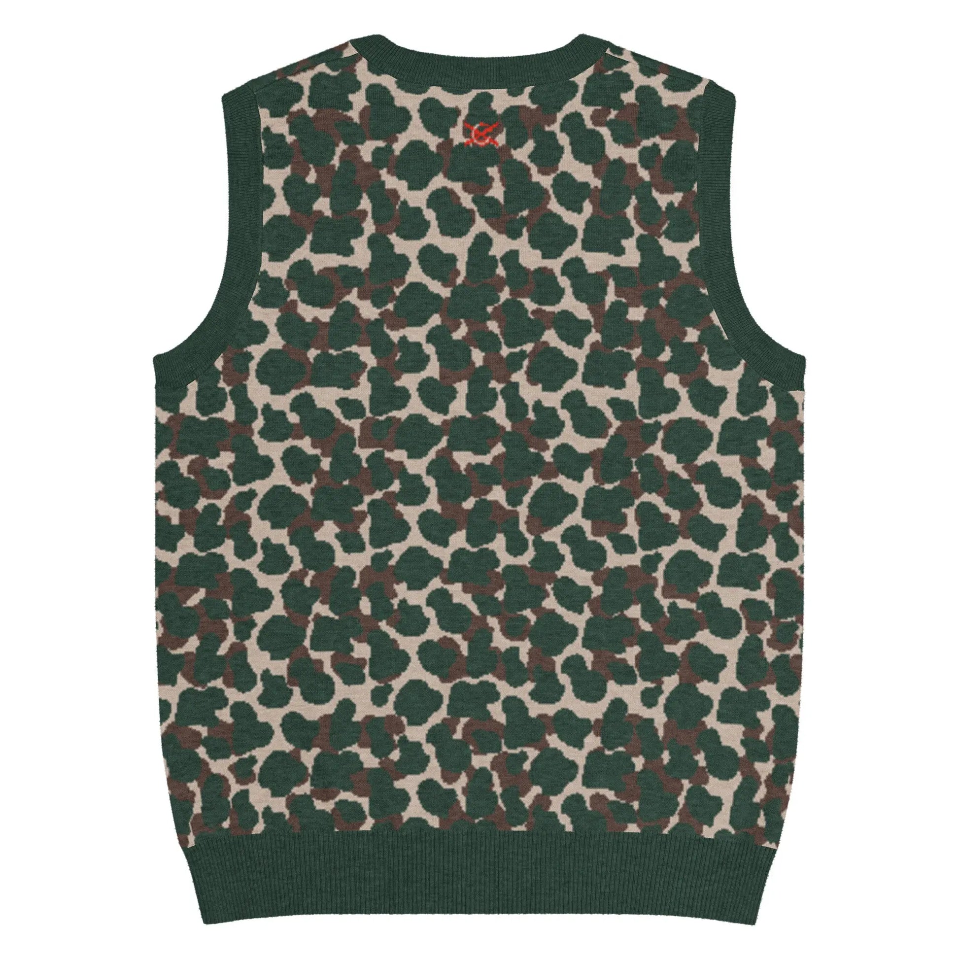 Comprar Chaleco Camuflaje de punto con cuello pico Bandera España La Flamenca de Borgoña Patricia Muñoz VOX