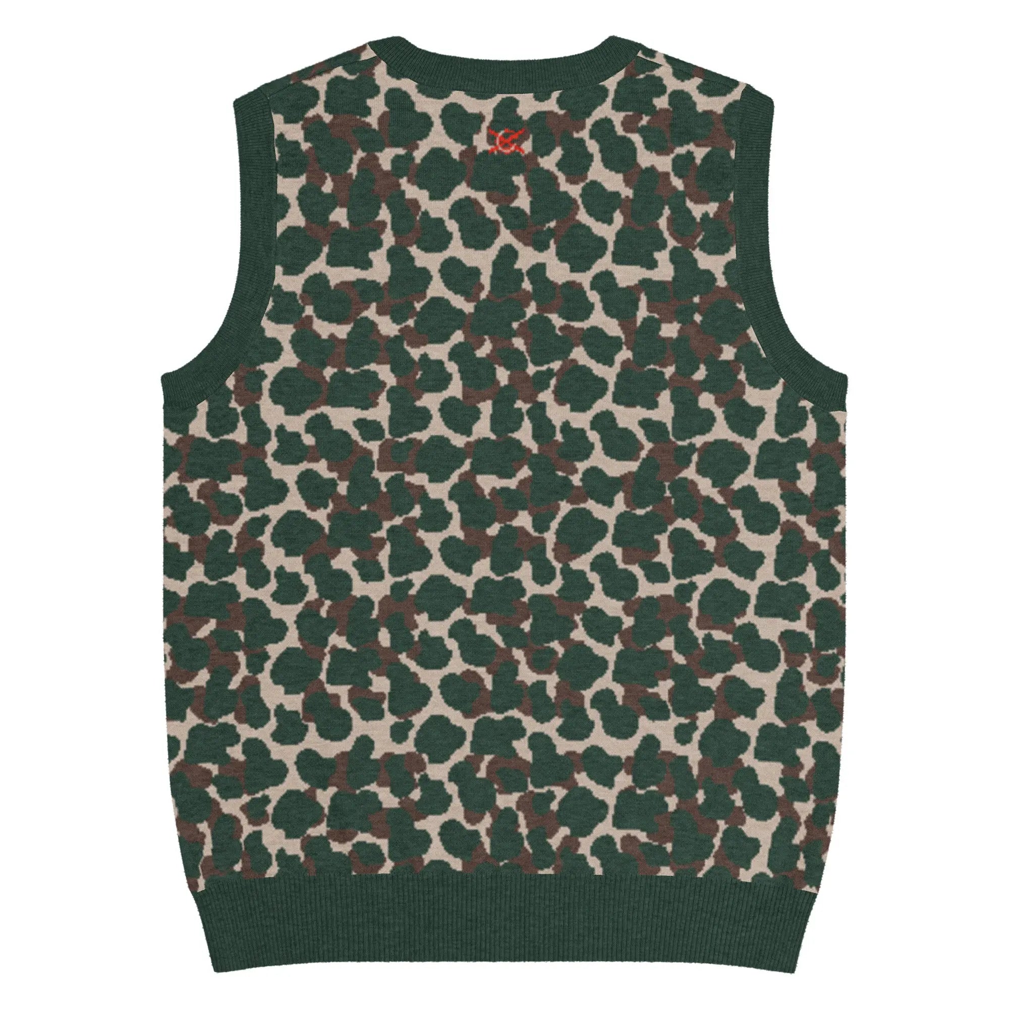 Comprar Chaleco Camuflaje de punto con cuello pico Bandera España La Flamenca de Borgoña Patricia Muñoz VOX