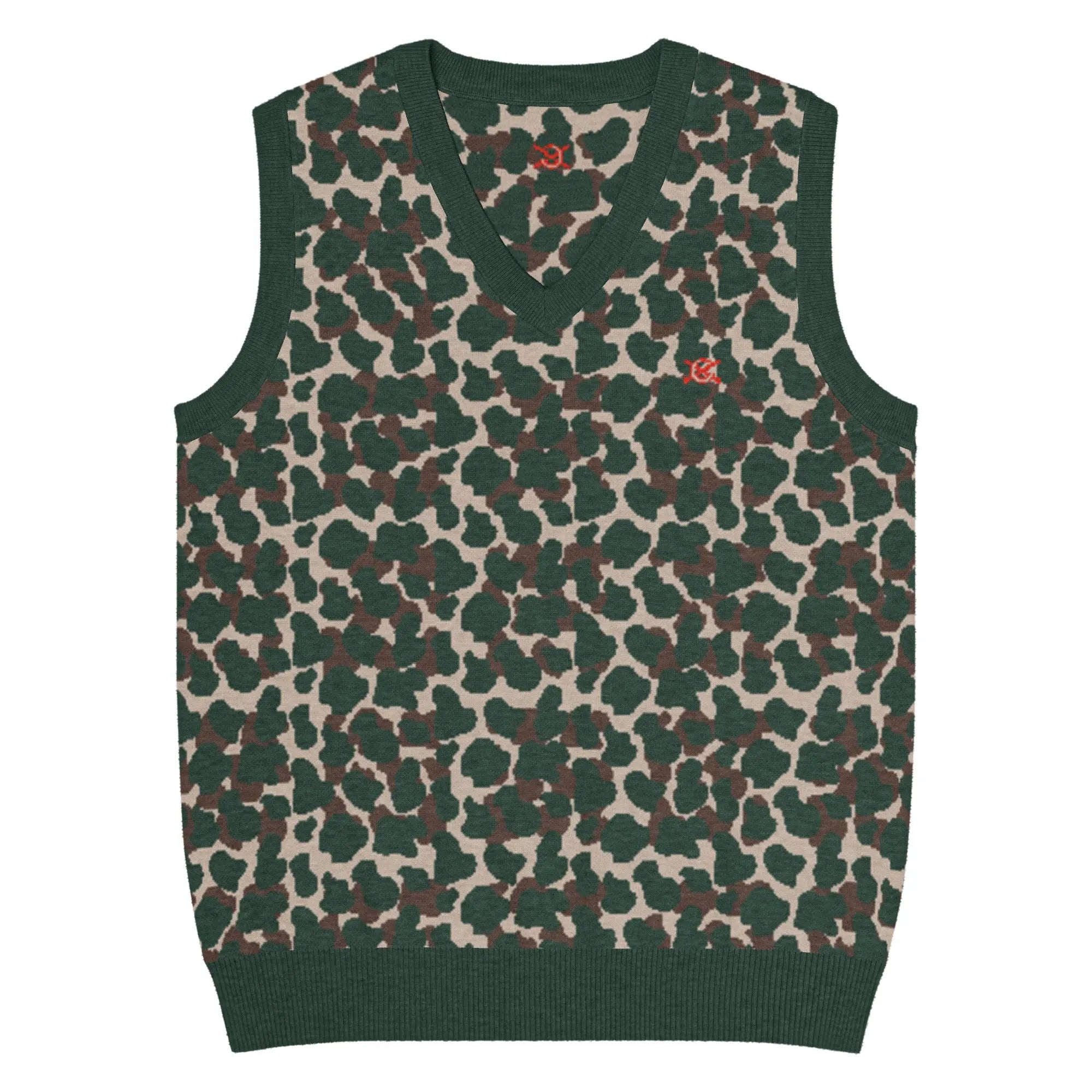 Comprar Chaleco Camuflaje de punto con cuello pico Bandera España La Flamenca de Borgoña Patricia Muñoz VOX