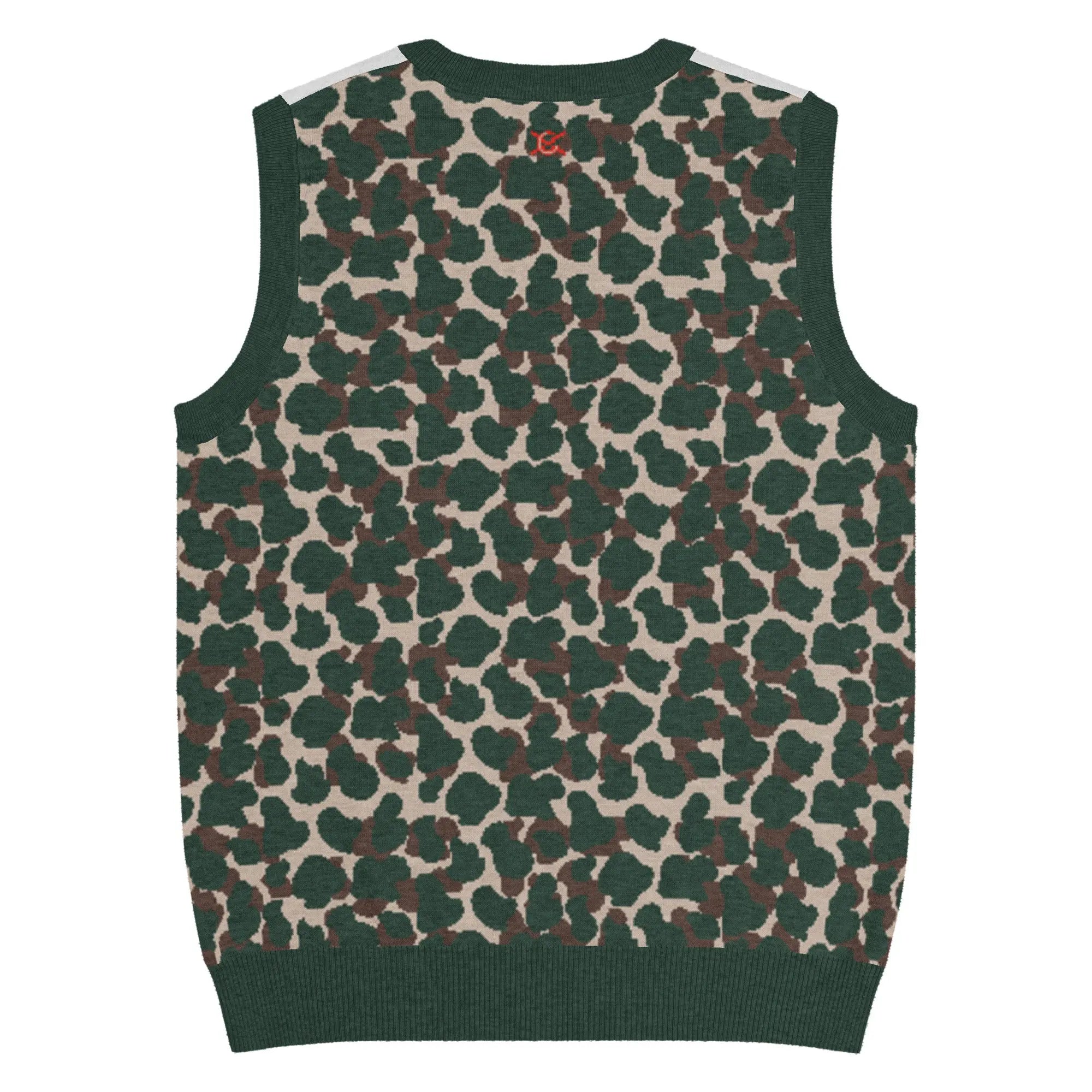 Comprar Chaleco Camuflaje de punto con cuello pico Bandera España La Flamenca de Borgoña Patricia Muñoz VOX