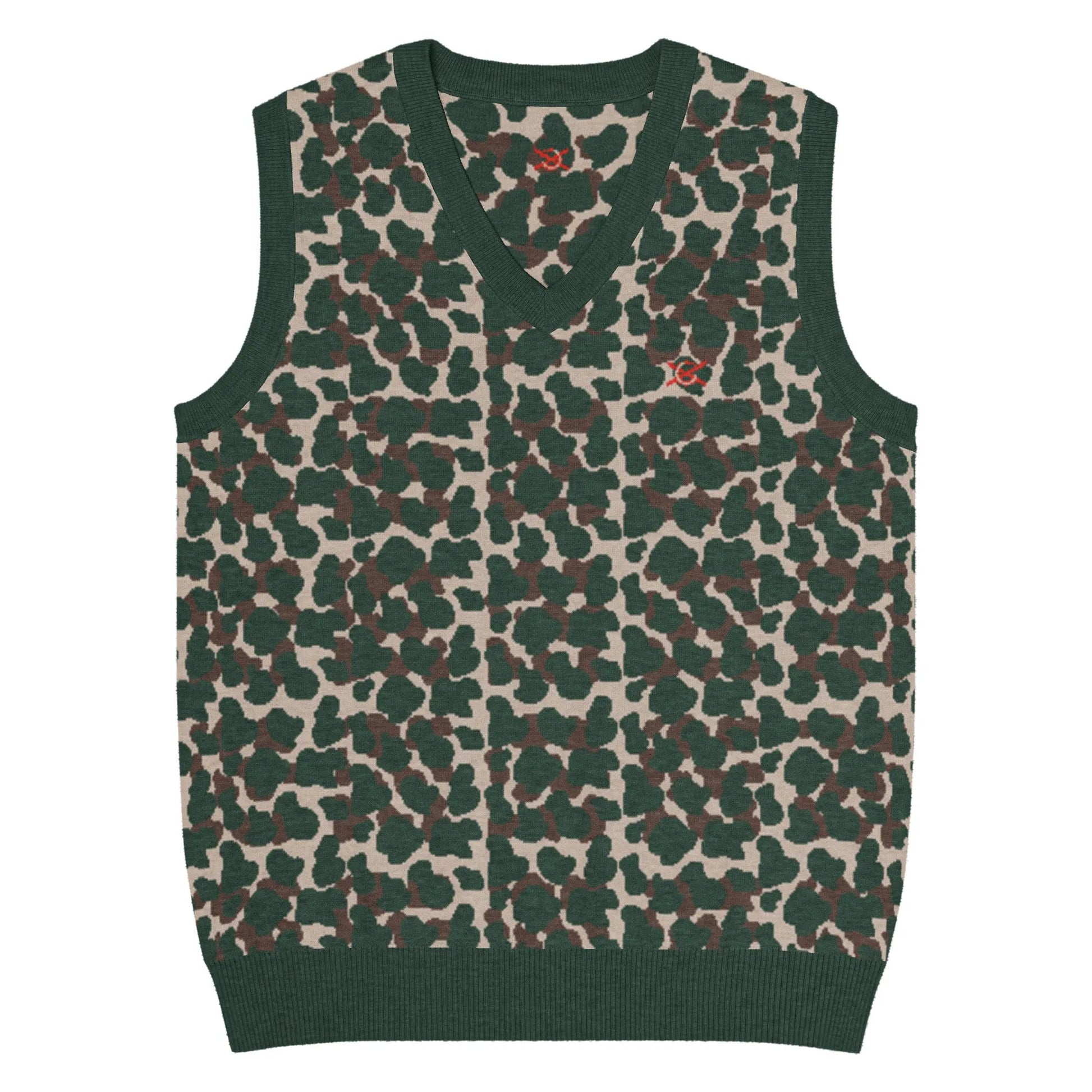 Comprar Chaleco Camuflaje de punto con cuello pico Bandera España La Flamenca de Borgoña Patricia Muñoz VOX