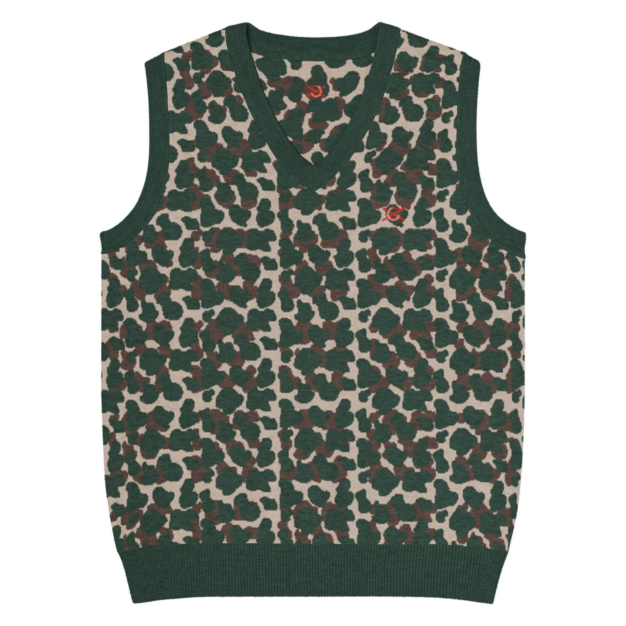 Comprar Chaleco Camuflaje de punto con cuello pico Bandera España La Flamenca de Borgoña Patricia Muñoz VOX