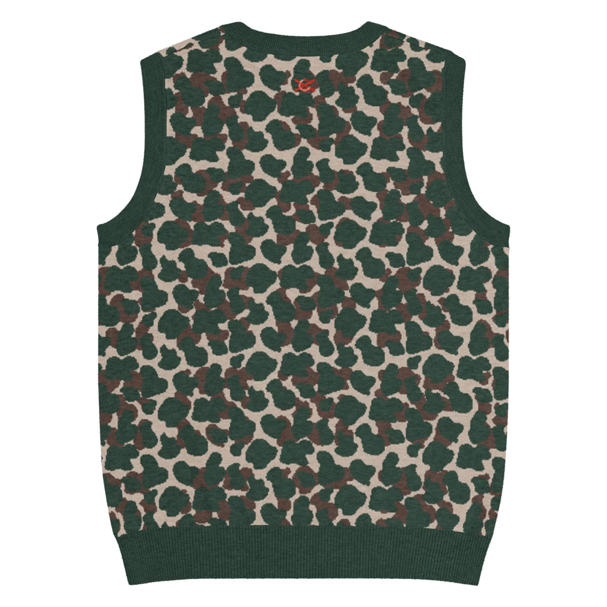 Comprar Chaleco Camuflaje de punto con cuello pico Bandera España La Flamenca de Borgoña Patricia Muñoz VOX