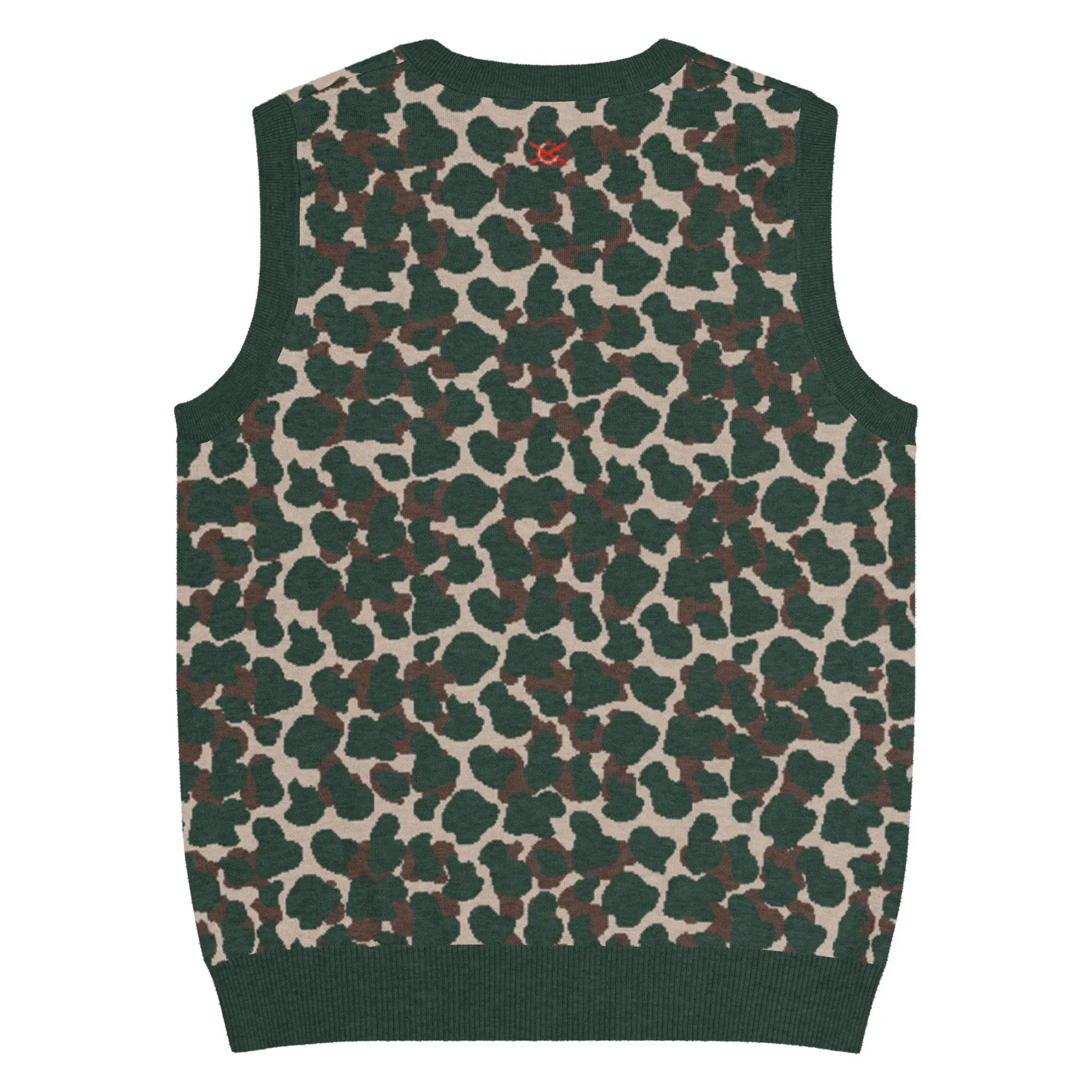 Comprar Chaleco Camuflaje de punto con cuello pico Bandera España La Flamenca de Borgoña Patricia Muñoz VOX