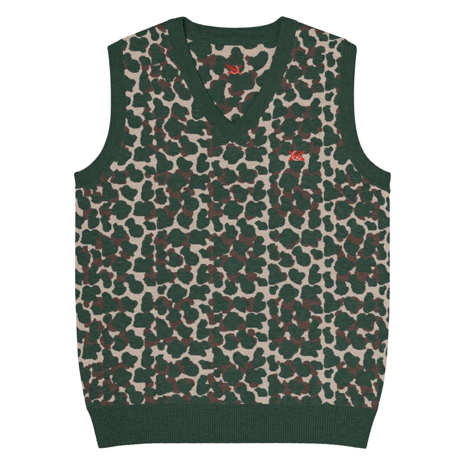 Comprar Chaleco Camuflaje de punto con cuello pico Bandera España La Flamenca de Borgoña Patricia Muñoz VOX