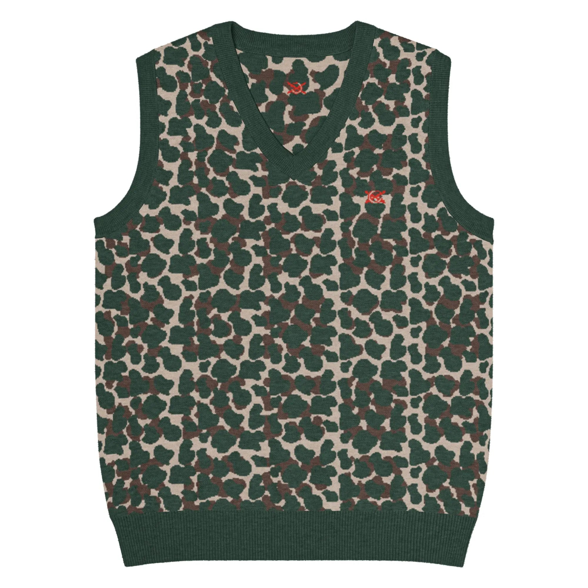 Comprar Chaleco Camuflaje de punto con cuello pico Bandera España La Flamenca de Borgoña Patricia Muñoz VOX