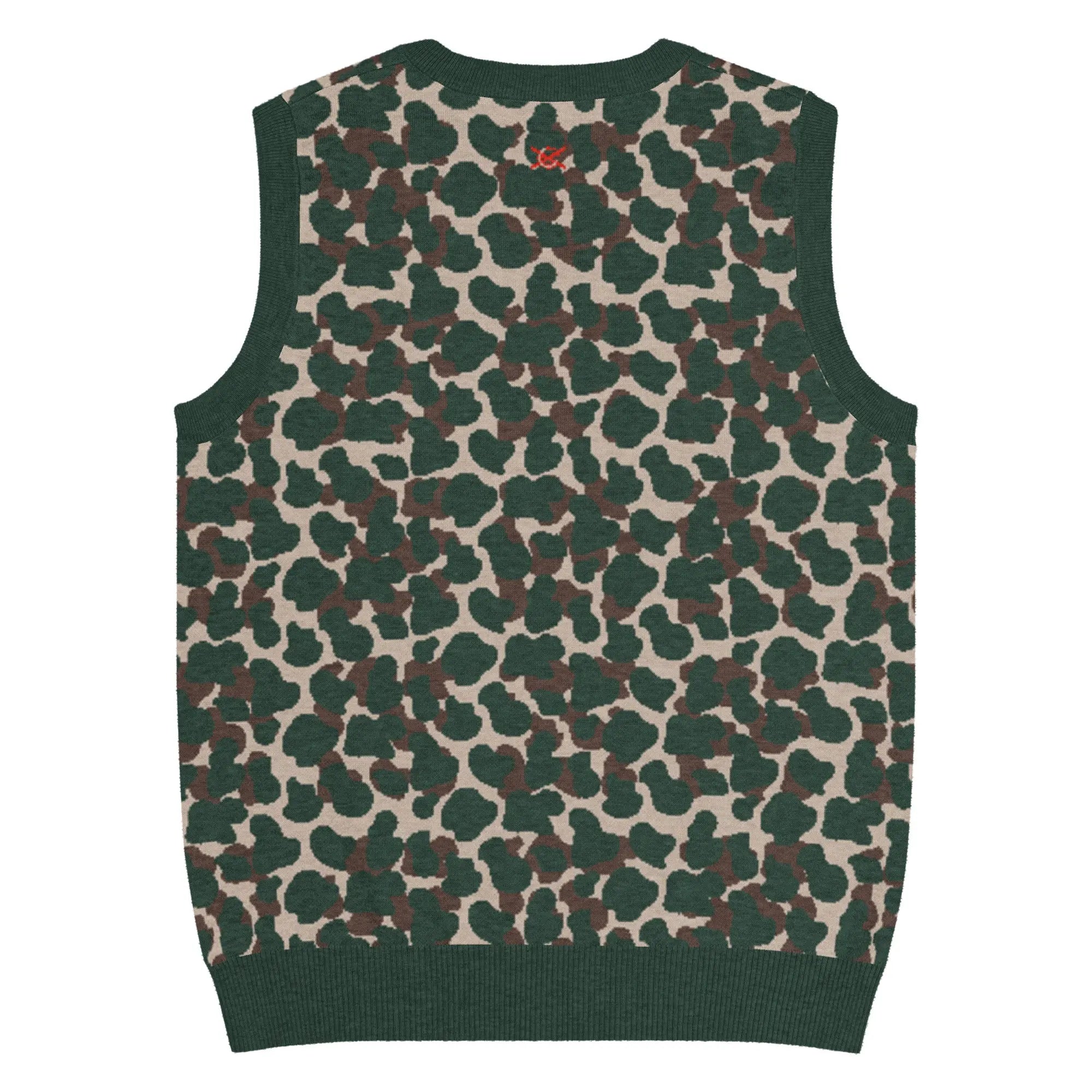 Comprar Chaleco Camuflaje de punto con cuello pico Bandera España La Flamenca de Borgoña Patricia Muñoz VOX