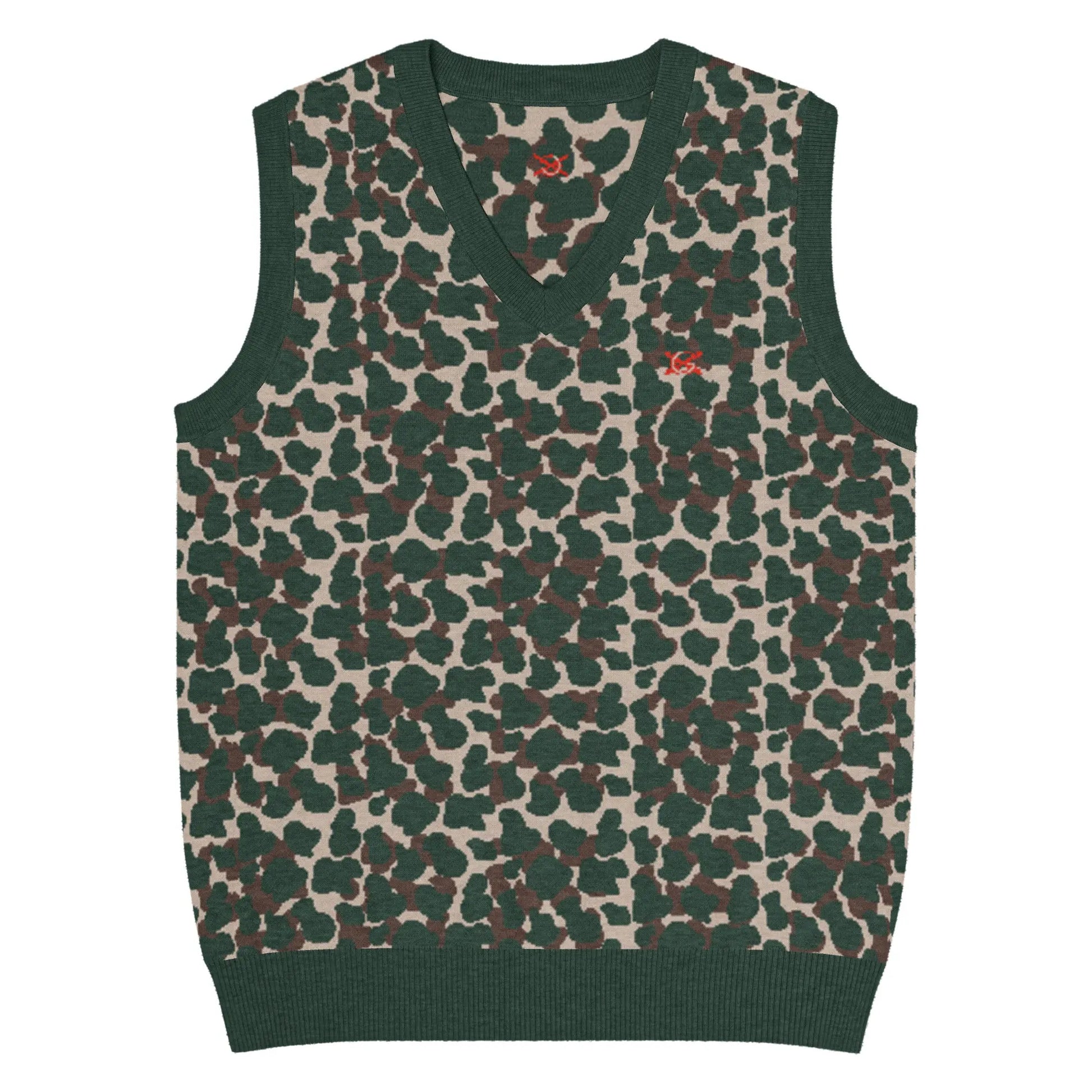 Comprar Chaleco Camuflaje de punto con cuello pico Bandera España La Flamenca de Borgoña Patricia Muñoz VOX