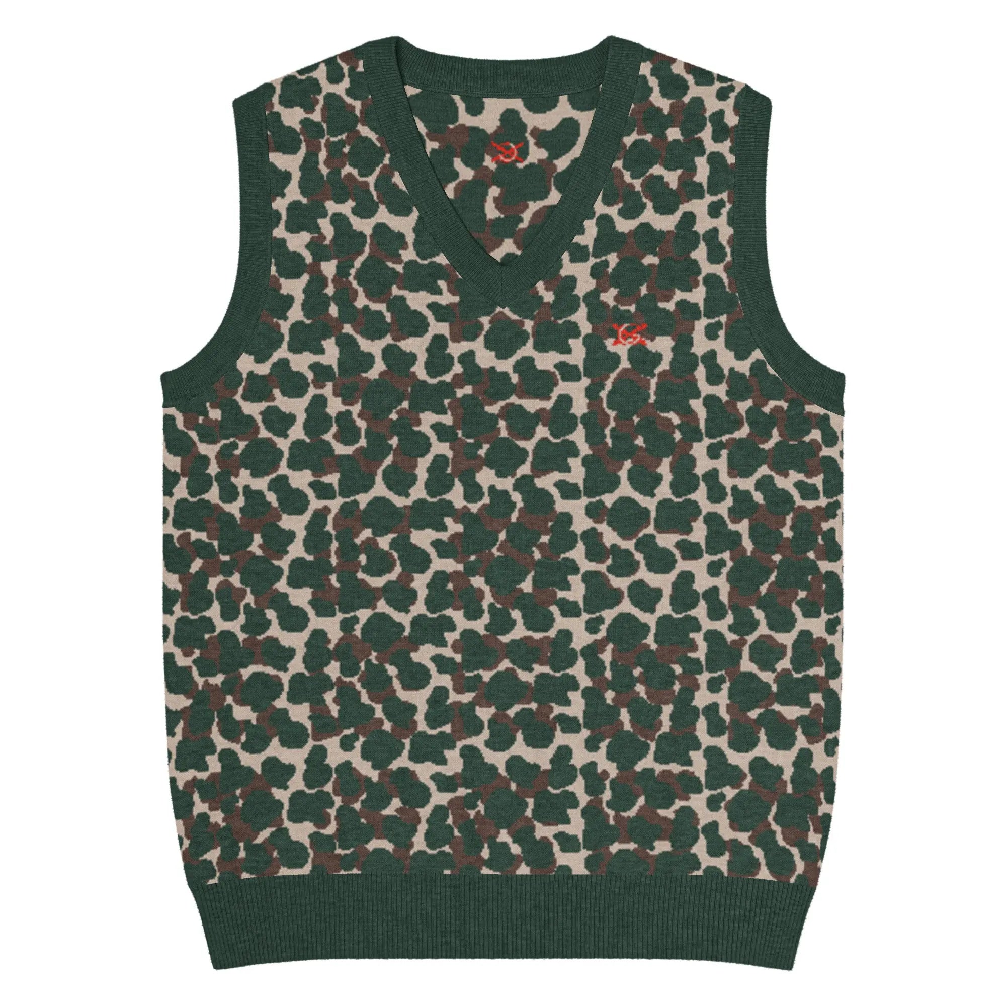 Comprar Chaleco Camuflaje de punto con cuello pico Bandera España La Flamenca de Borgoña Patricia Muñoz VOX