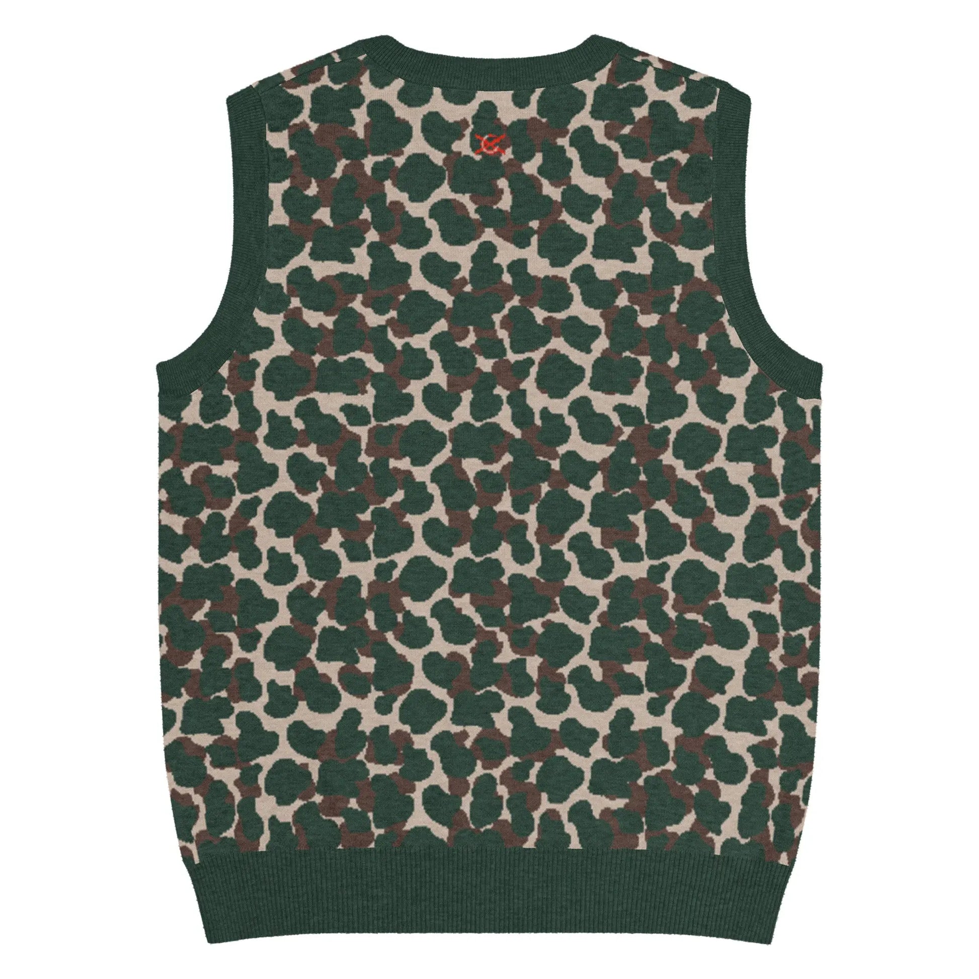 Comprar Chaleco Camuflaje de punto con cuello pico Bandera España La Flamenca de Borgoña Patricia Muñoz VOX