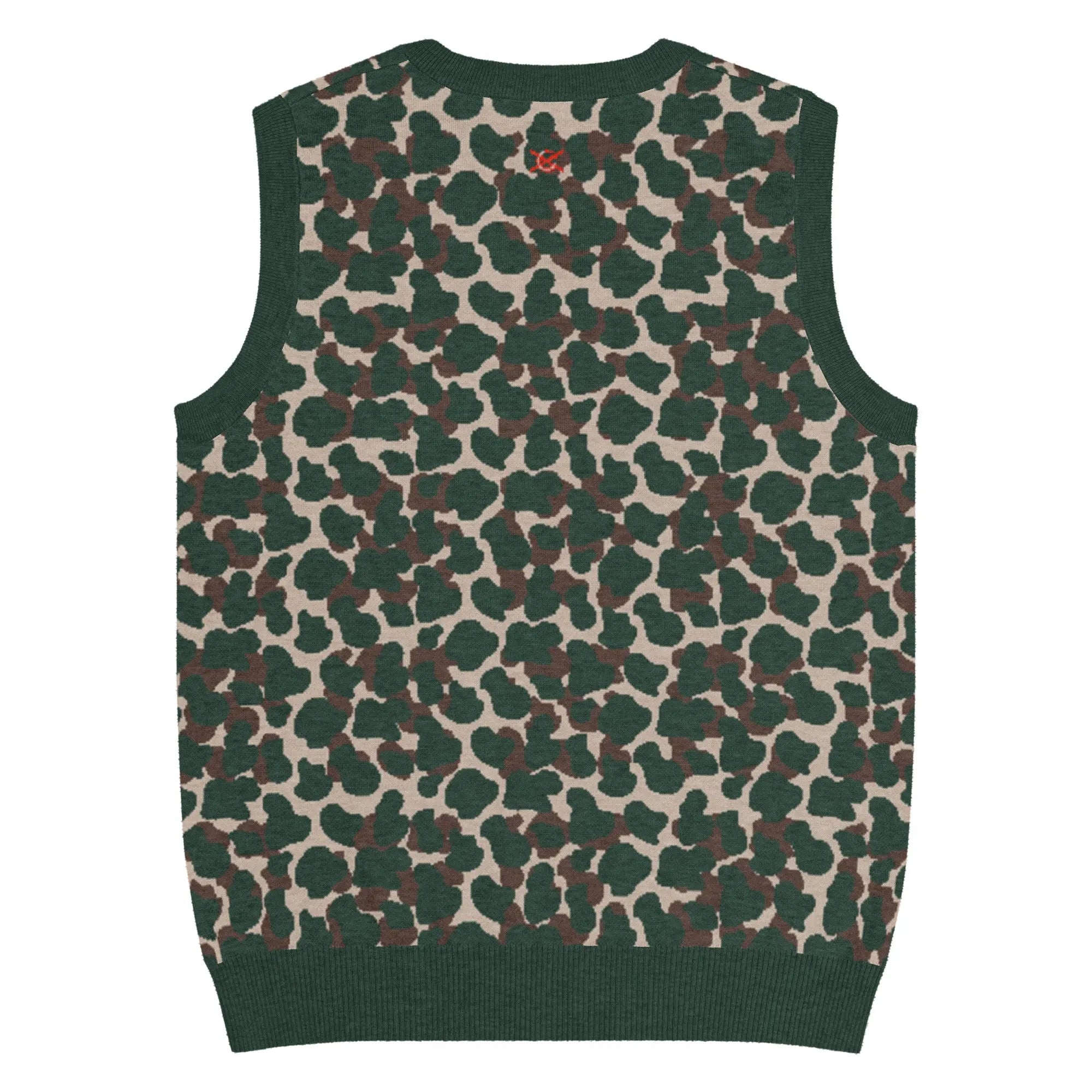 Comprar Chaleco Camuflaje de punto con cuello pico Bandera España La Flamenca de Borgoña Patricia Muñoz VOX