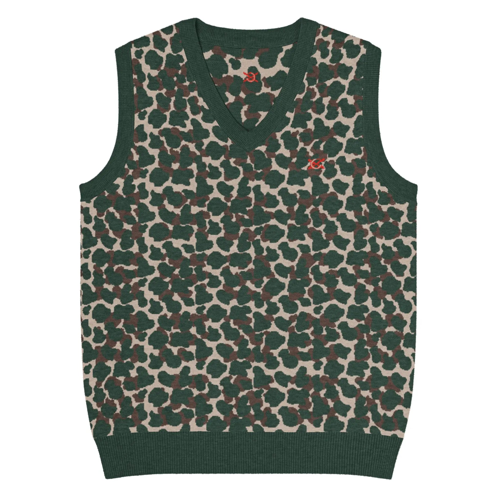 Comprar Chaleco Camuflaje de punto con cuello pico Bandera España La Flamenca de Borgoña Patricia Muñoz VOX