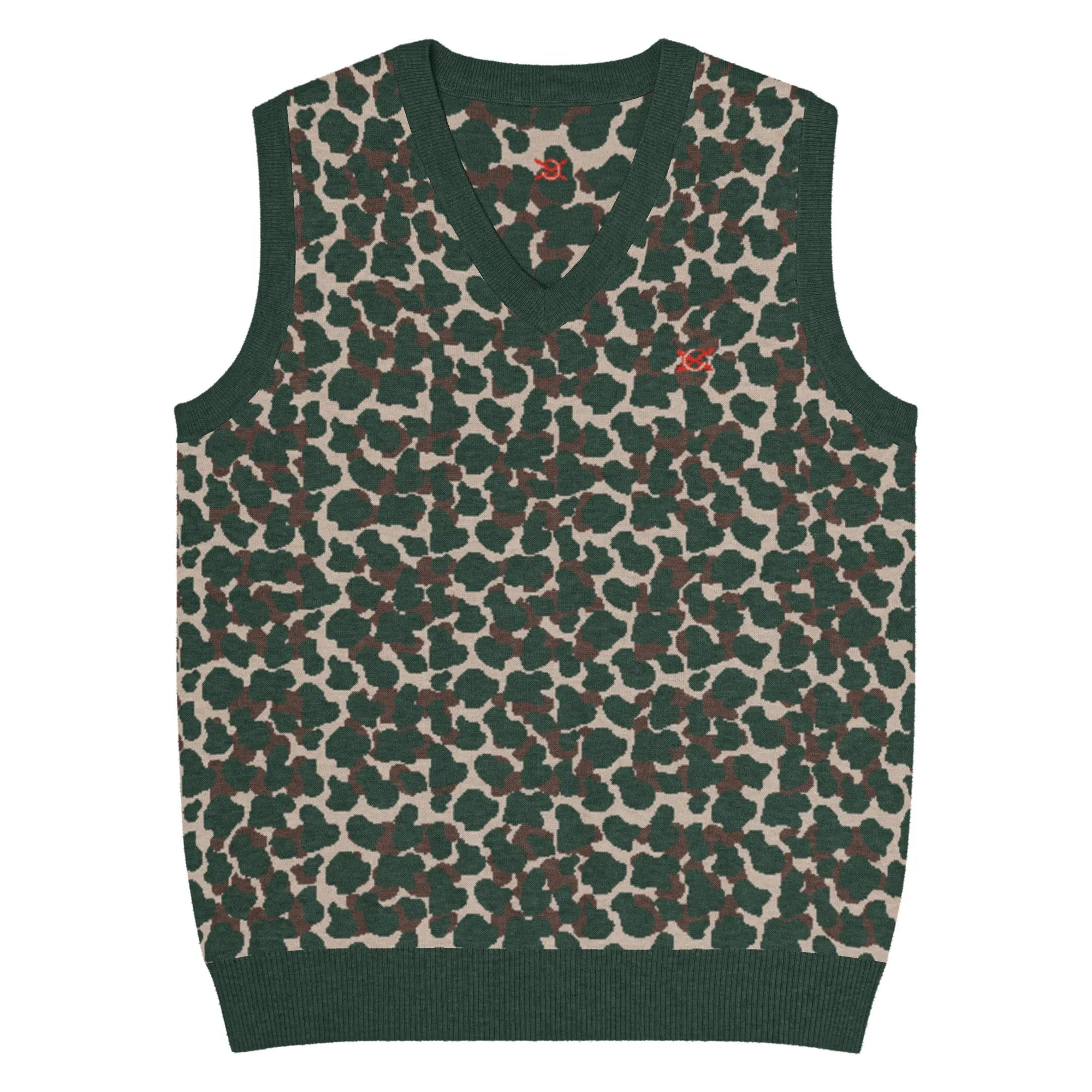 Comprar Chaleco Camuflaje de punto con cuello pico Bandera España La Flamenca de Borgoña Patricia Muñoz VOX