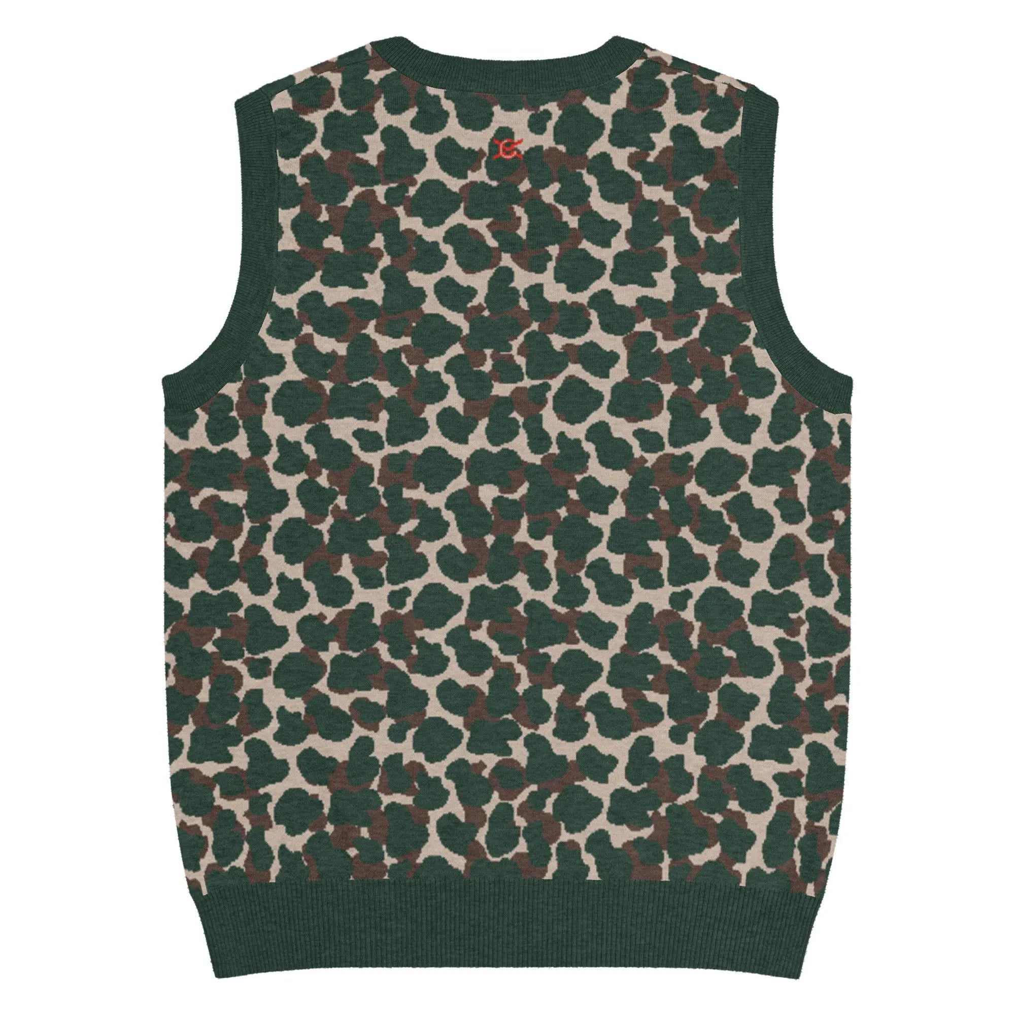 Comprar Chaleco Camuflaje de punto con cuello pico Bandera España La Flamenca de Borgoña Patricia Muñoz VOX