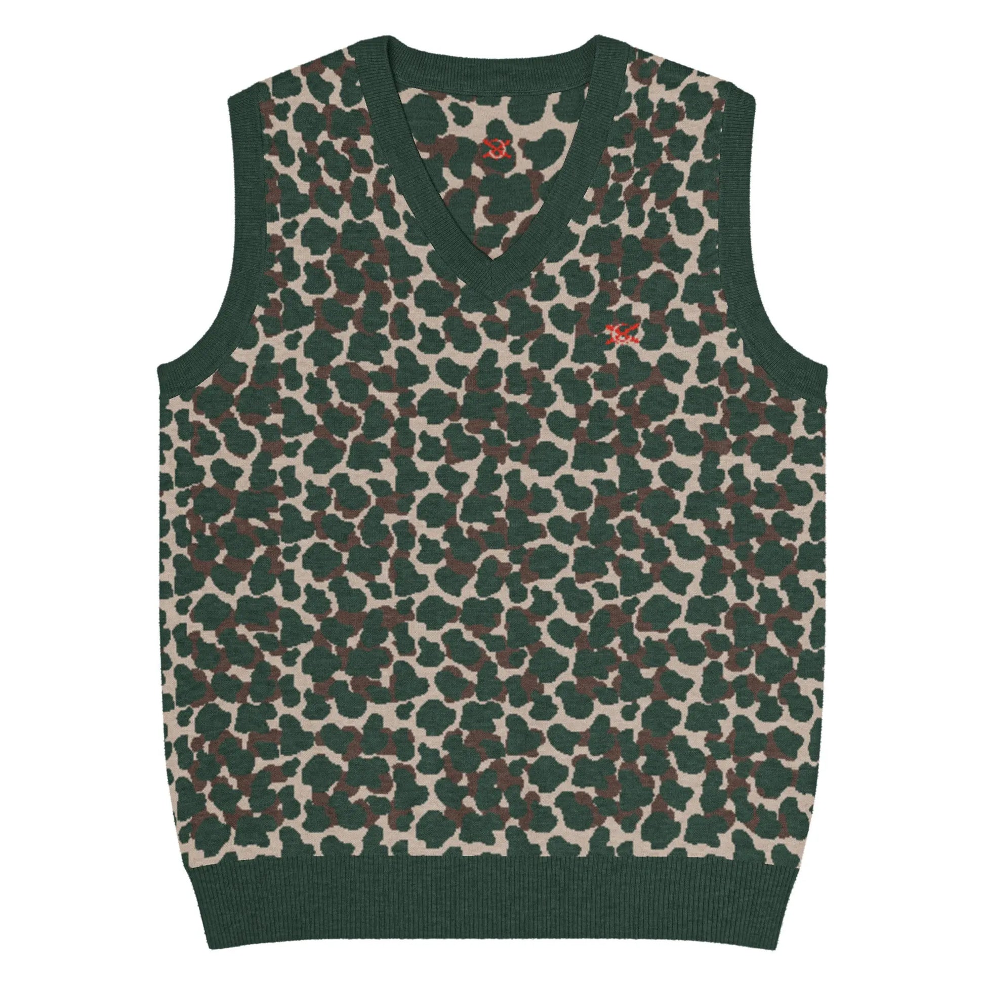 Comprar Chaleco Camuflaje de punto con cuello pico Bandera España La Flamenca de Borgoña Patricia Muñoz VOX