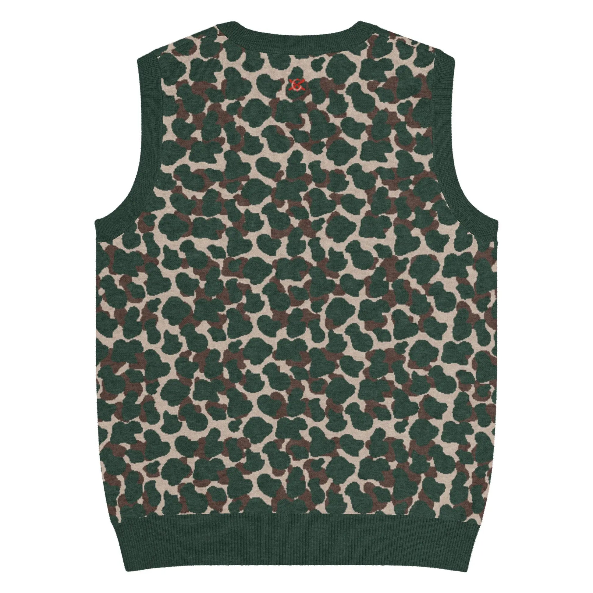 Comprar Chaleco Camuflaje de punto con cuello pico Bandera España La Flamenca de Borgoña Patricia Muñoz VOX