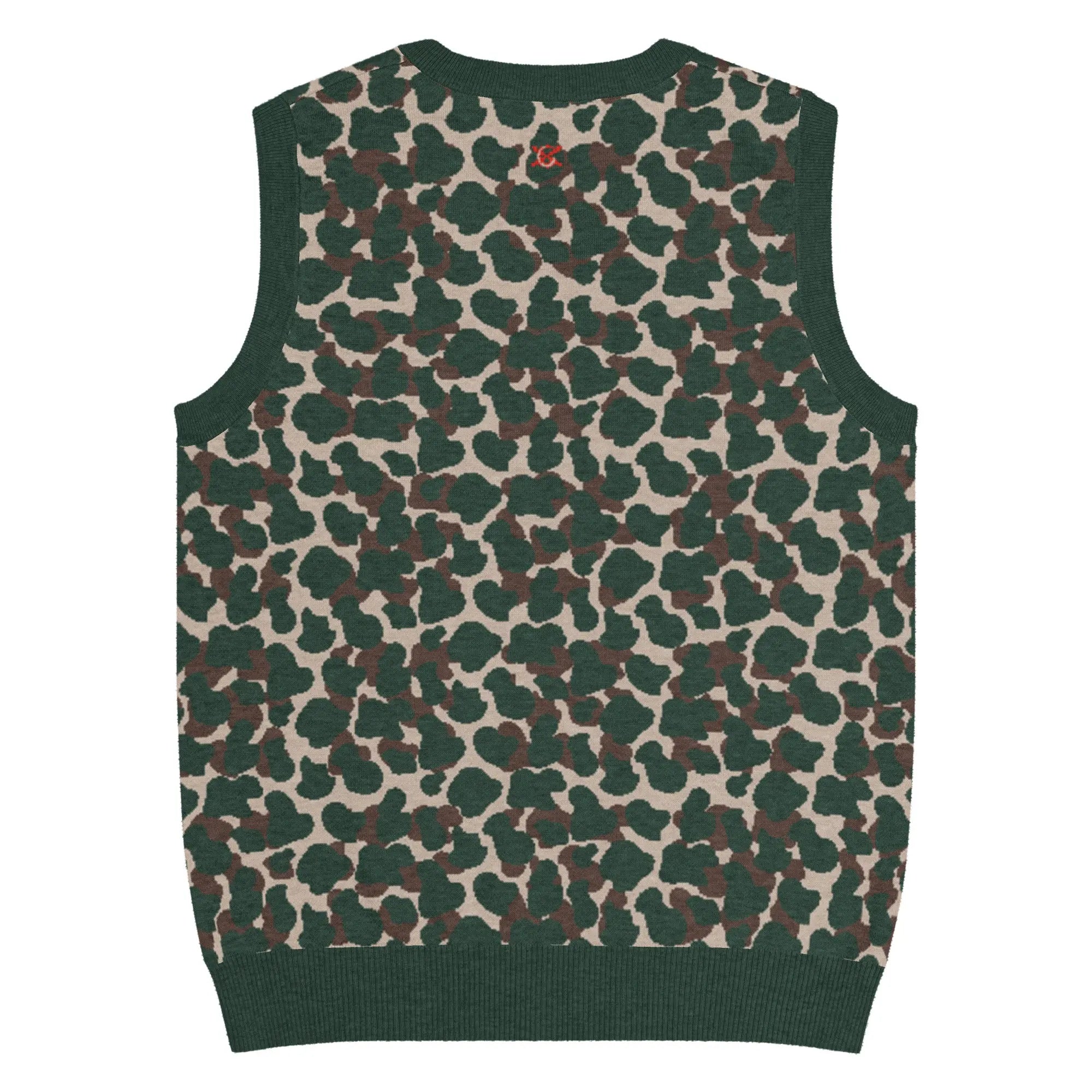 Comprar Chaleco Camuflaje de punto con cuello pico Bandera España La Flamenca de Borgoña Patricia Muñoz VOX