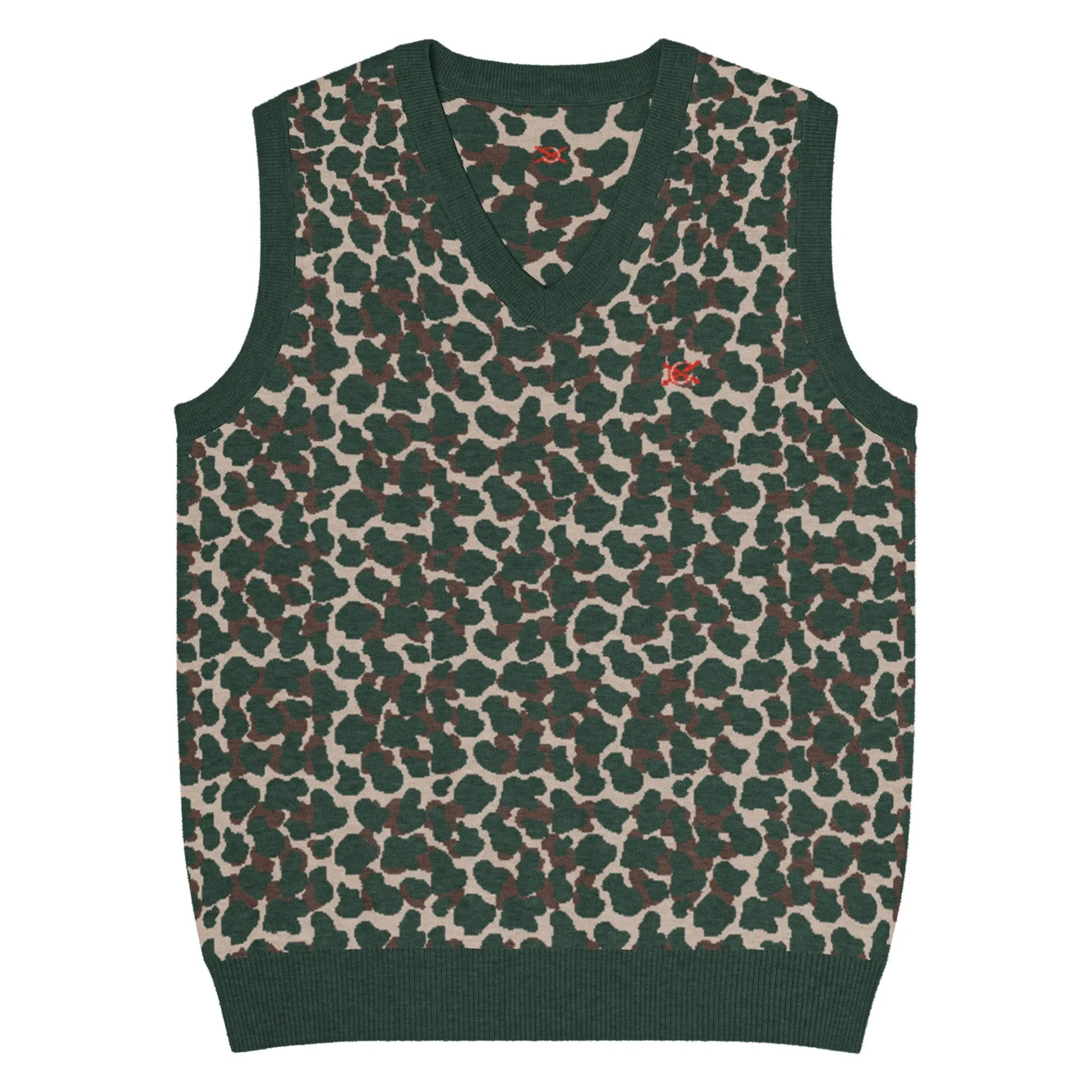 Comprar Chaleco Camuflaje de punto con cuello pico Bandera España La Flamenca de Borgoña Patricia Muñoz VOX