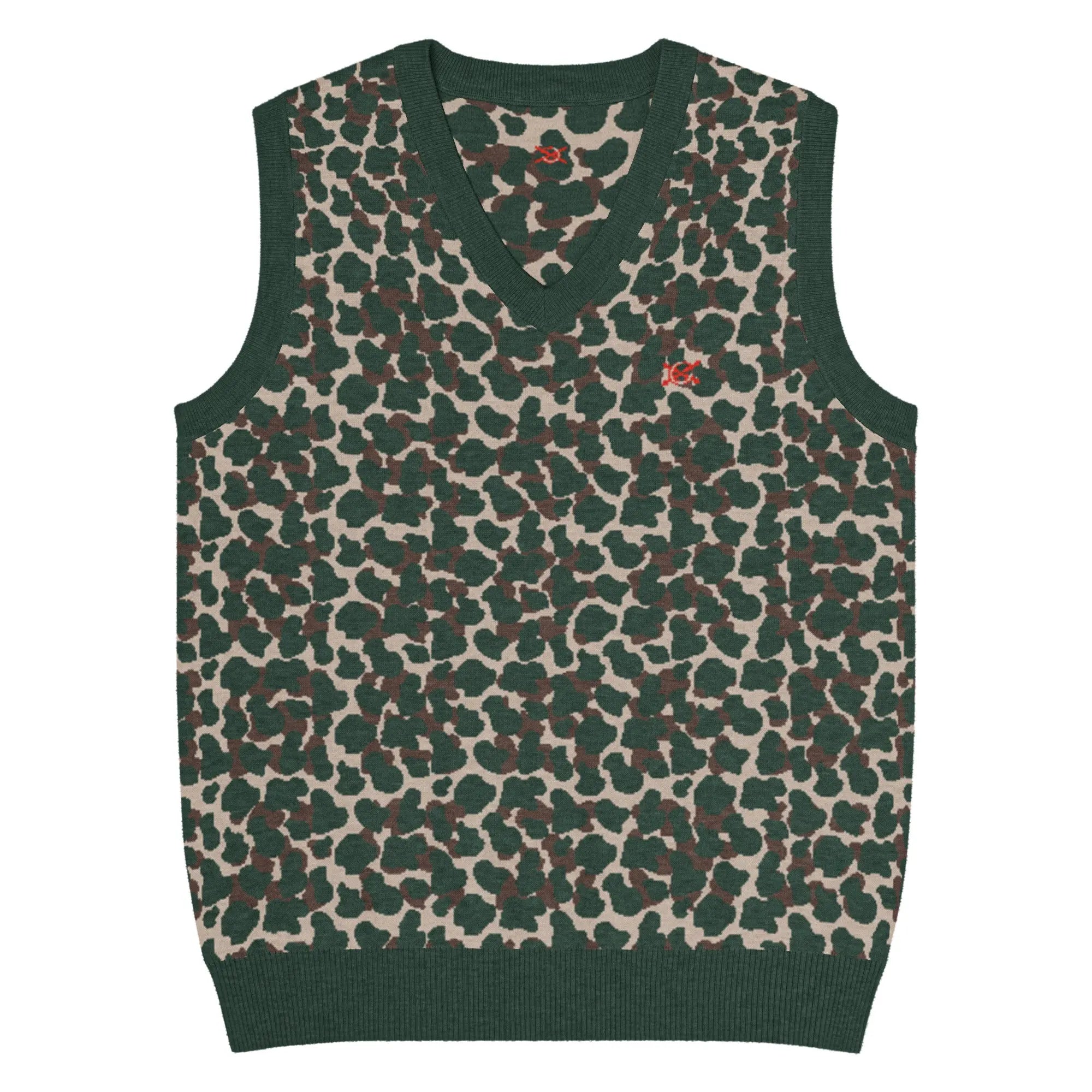 Comprar Chaleco Camuflaje de punto con cuello pico Bandera España La Flamenca de Borgoña Patricia Muñoz VOX