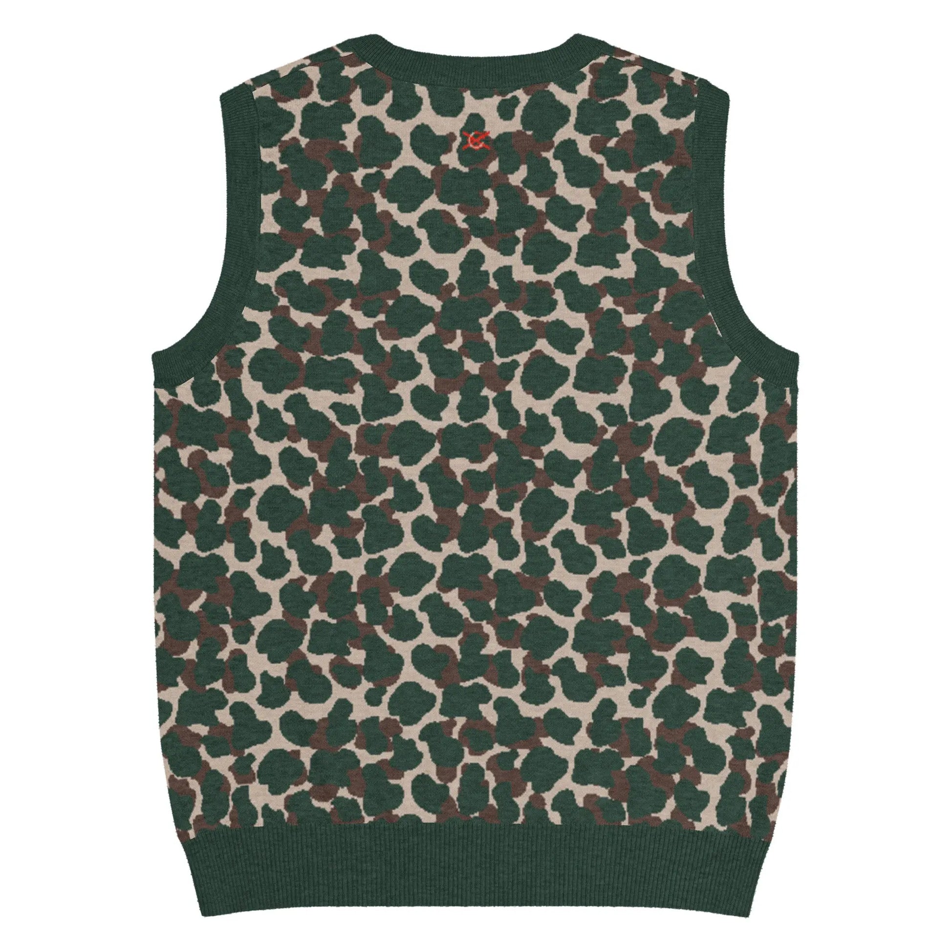 Comprar Chaleco Camuflaje de punto con cuello pico Bandera España La Flamenca de Borgoña Patricia Muñoz VOX