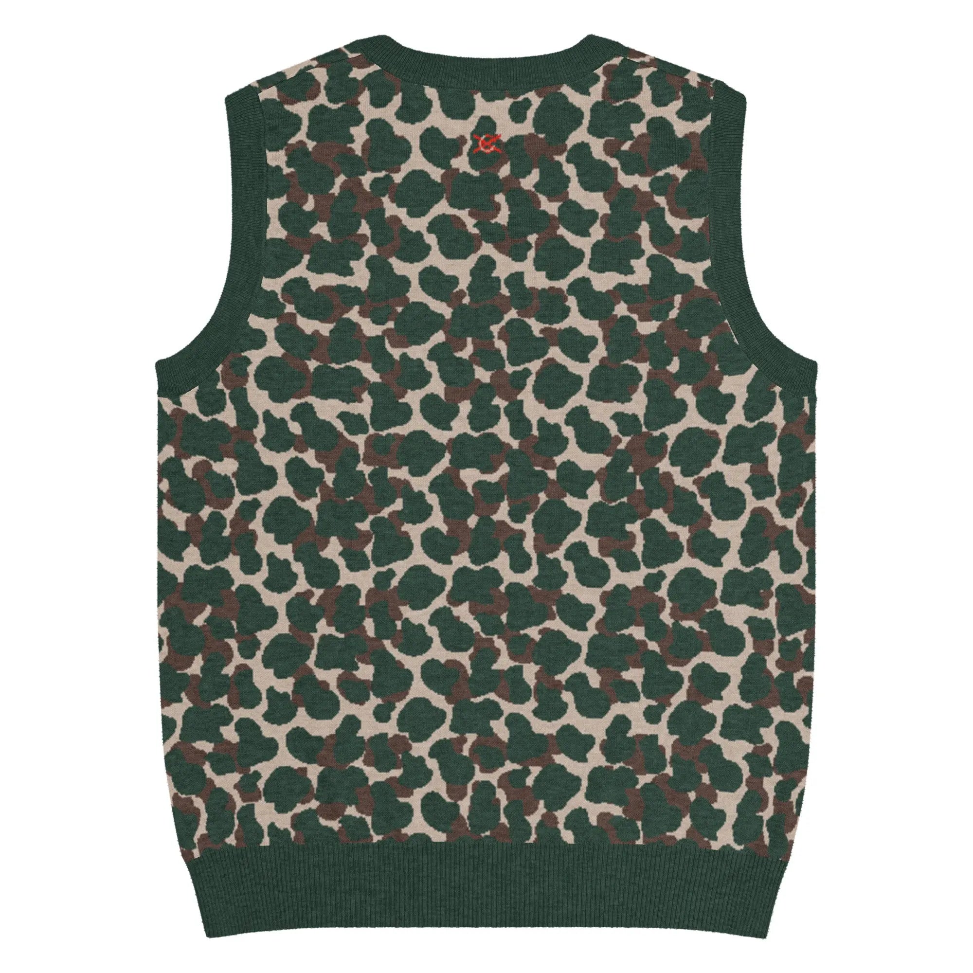 Comprar Chaleco Camuflaje de punto con cuello pico Bandera España La Flamenca de Borgoña Patricia Muñoz VOX