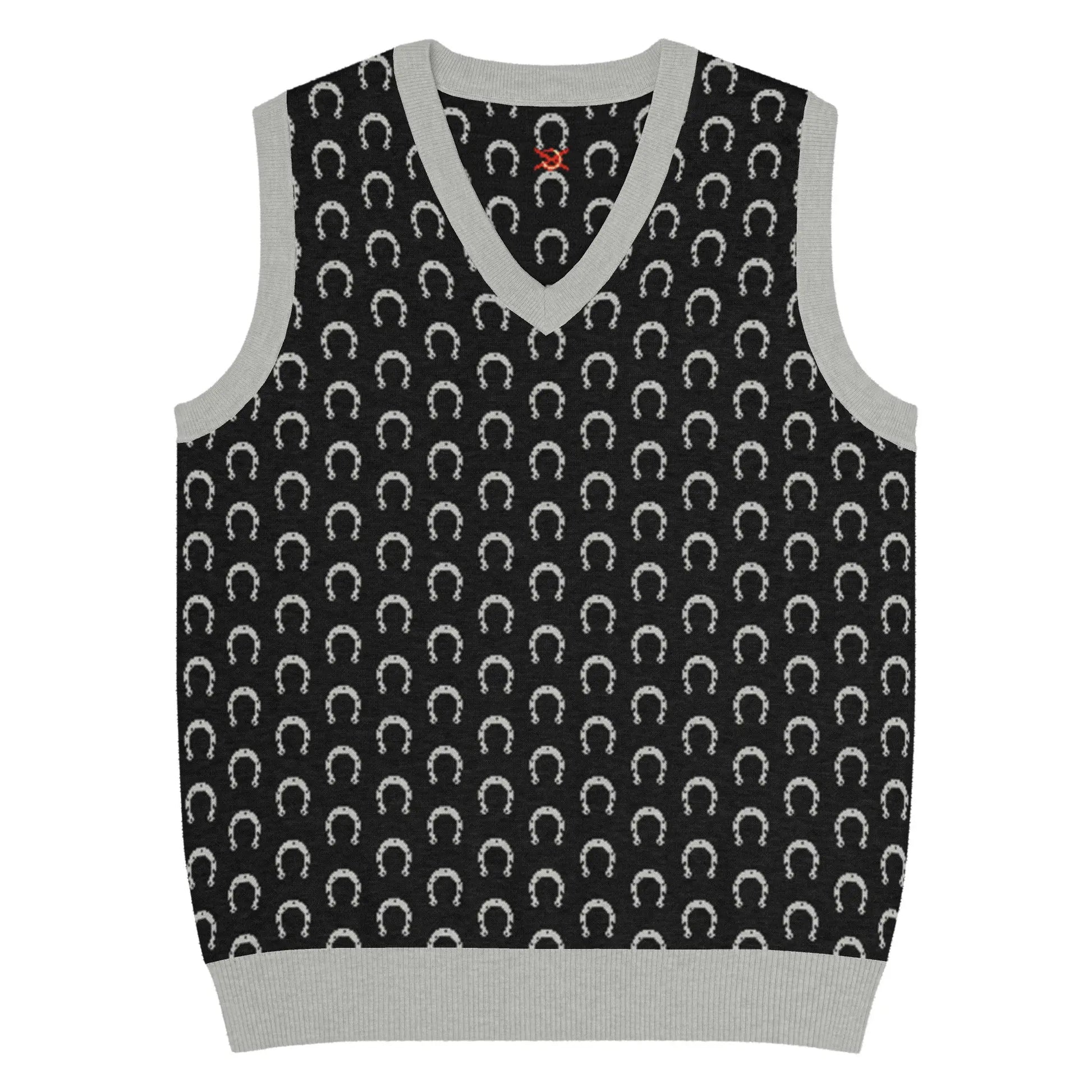 Comprar Chaleco Herraduras Caballista de punto con cuello pico Bandera España La Flamenca de Borgoña Patricia Muñoz VOX