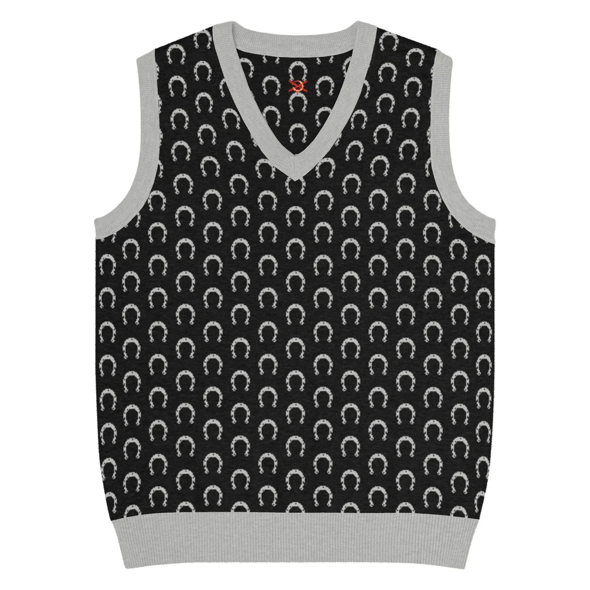 Comprar Chaleco Herraduras Caballista de punto con cuello pico Bandera España La Flamenca de Borgoña Patricia Muñoz VOX