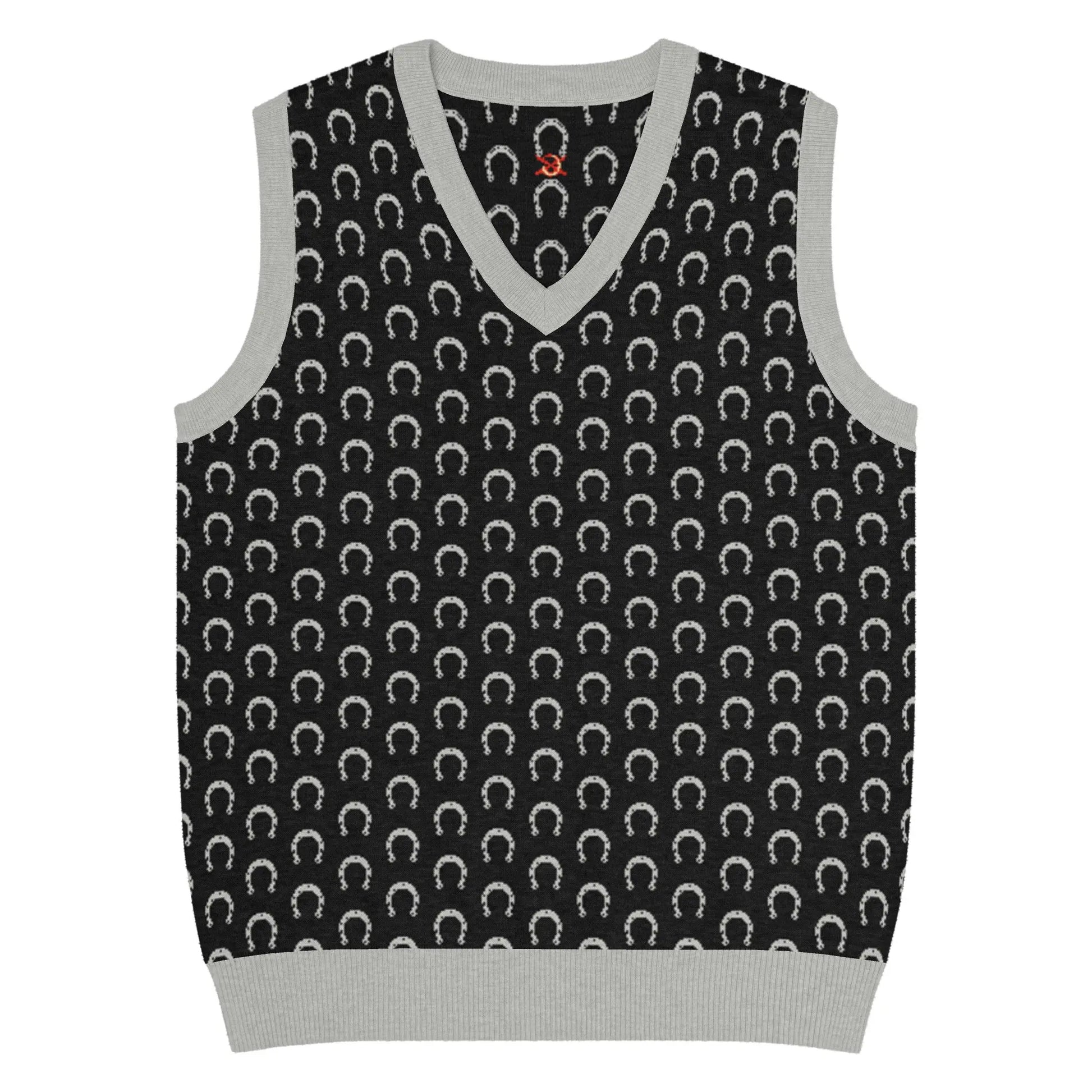 Comprar Chaleco Herraduras Caballista de punto con cuello pico Bandera España La Flamenca de Borgoña Patricia Muñoz VOX