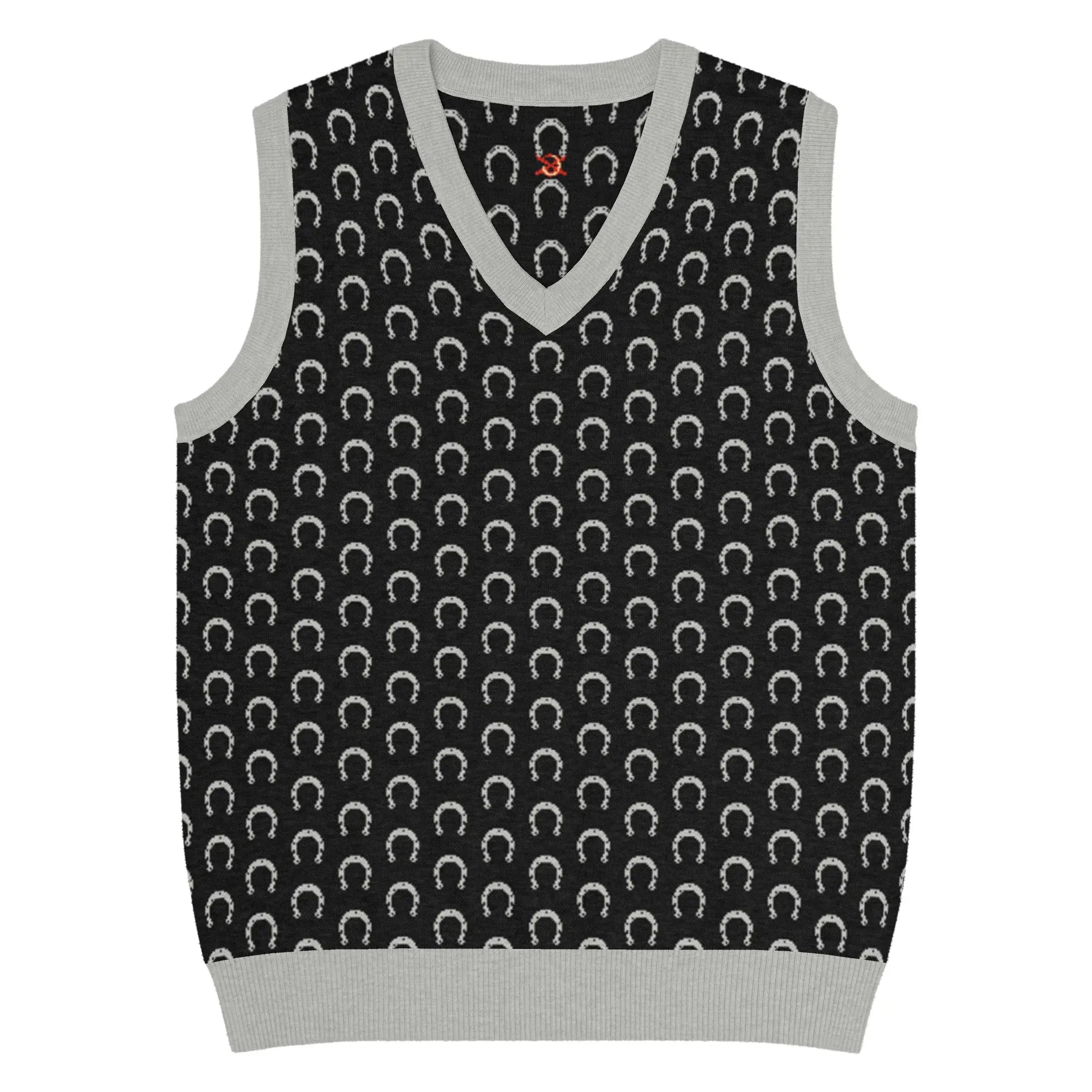 Comprar Chaleco Herraduras Caballista de punto con cuello pico Bandera España La Flamenca de Borgoña Patricia Muñoz VOX