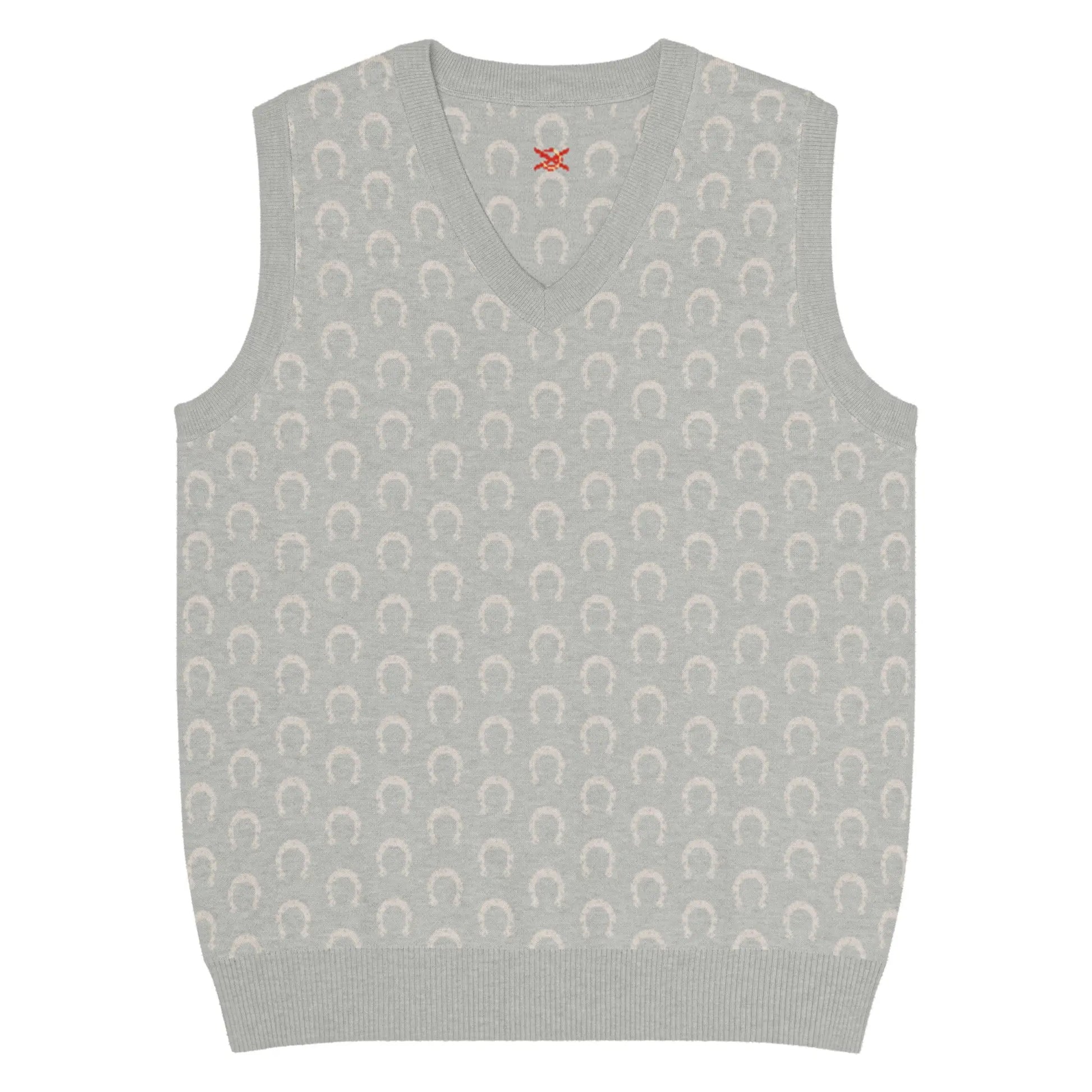 Comprar Chaleco Herraduras Caballista de punto con cuello pico Bandera España La Flamenca de Borgoña Patricia Muñoz VOX