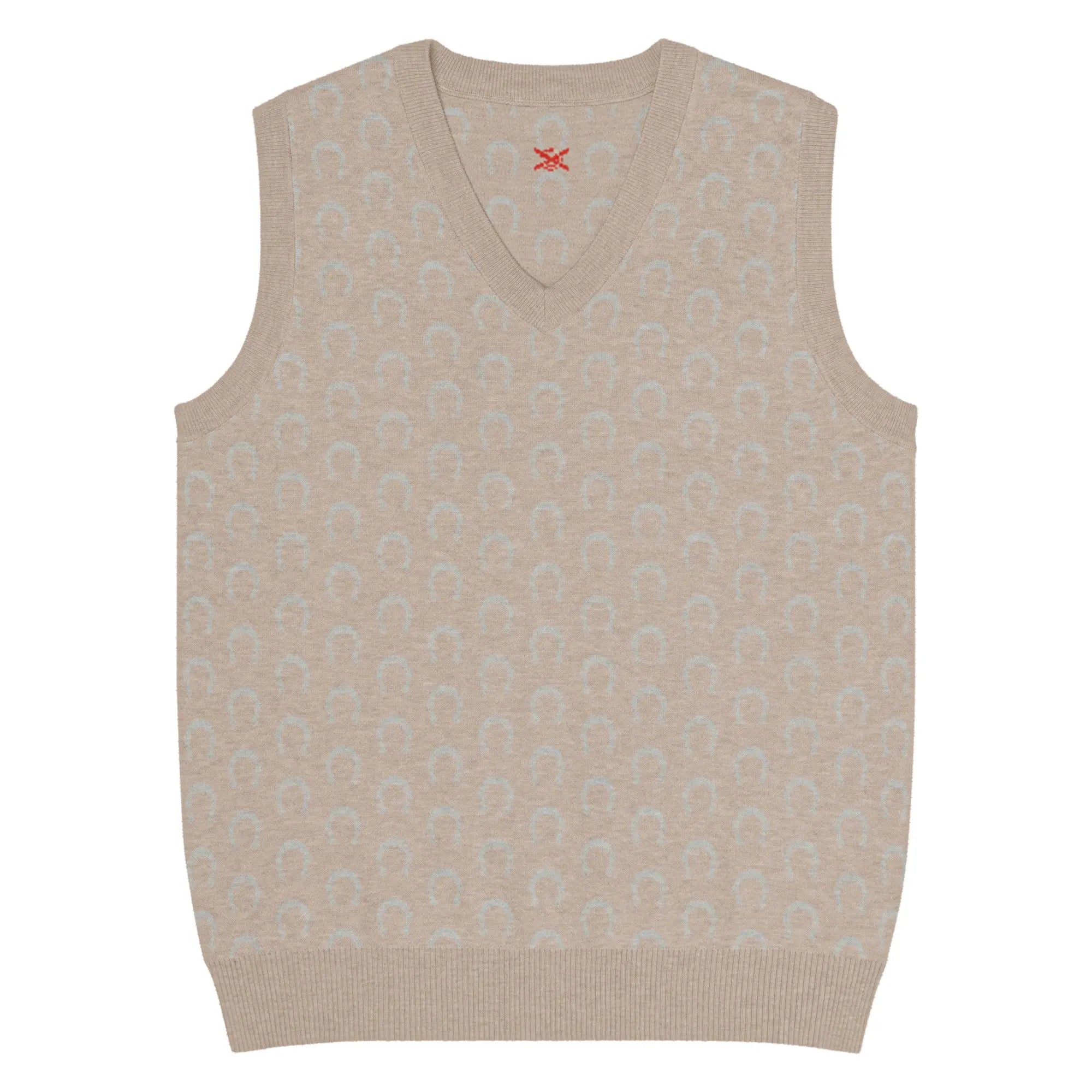 Comprar Chaleco Herraduras Caballista de punto con cuello pico Bandera España La Flamenca de Borgoña Patricia Muñoz VOX