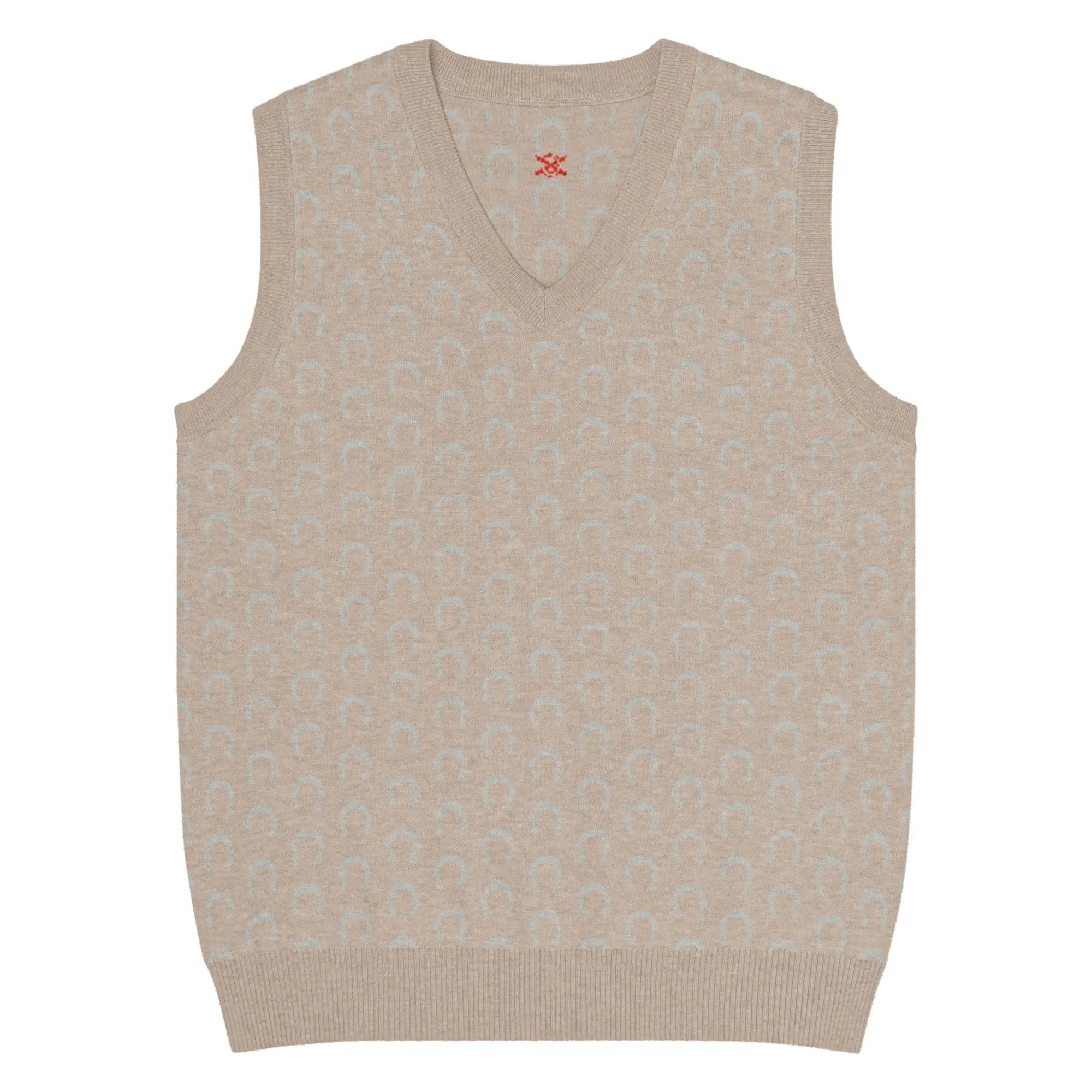 Comprar Chaleco Herraduras Caballista de punto con cuello pico Bandera España La Flamenca de Borgoña Patricia Muñoz VOX