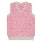 Comprar Chaleco Herraduras Caballista de punto con cuello pico - rosa Bandera España La Flamenca de Borgoña Patricia Muñoz VOX