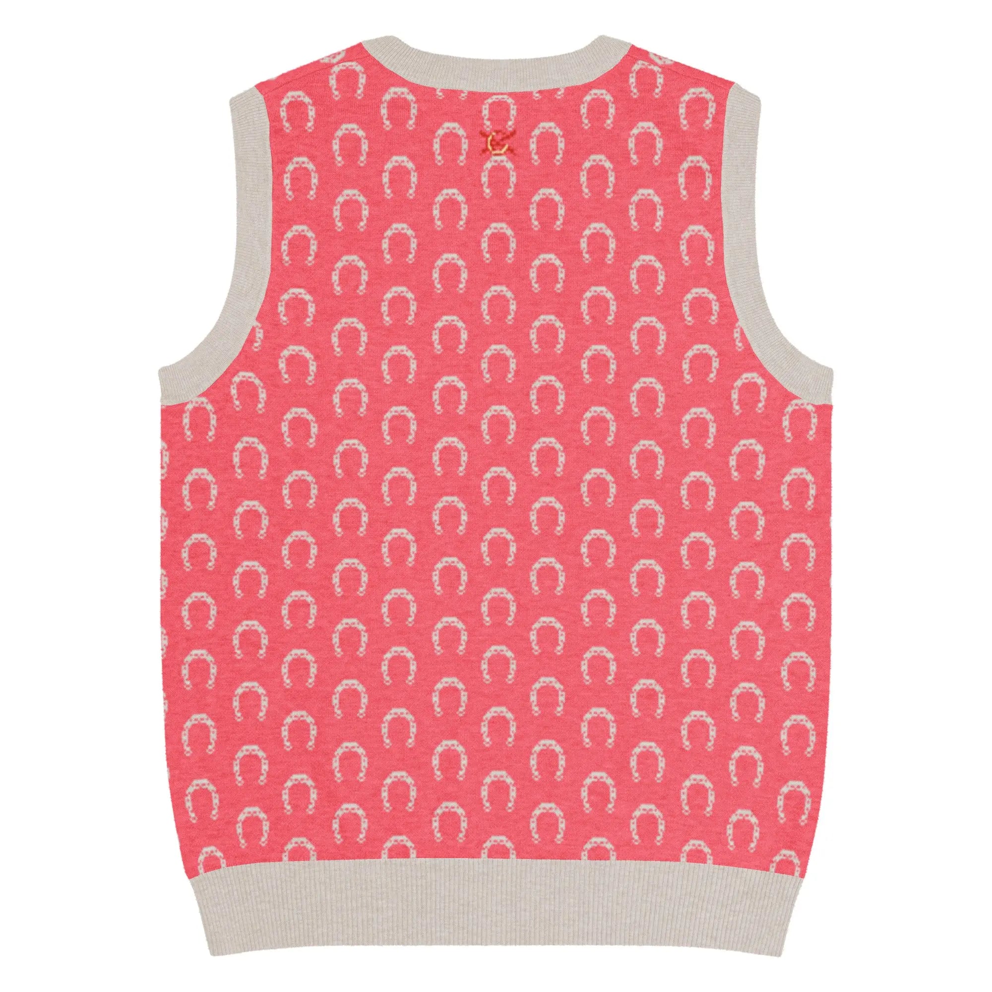 Comprar Chaleco Herraduras Caballista de punto con cuello pico - rosetón Bandera España La Flamenca de Borgoña Patricia Muñoz VOX