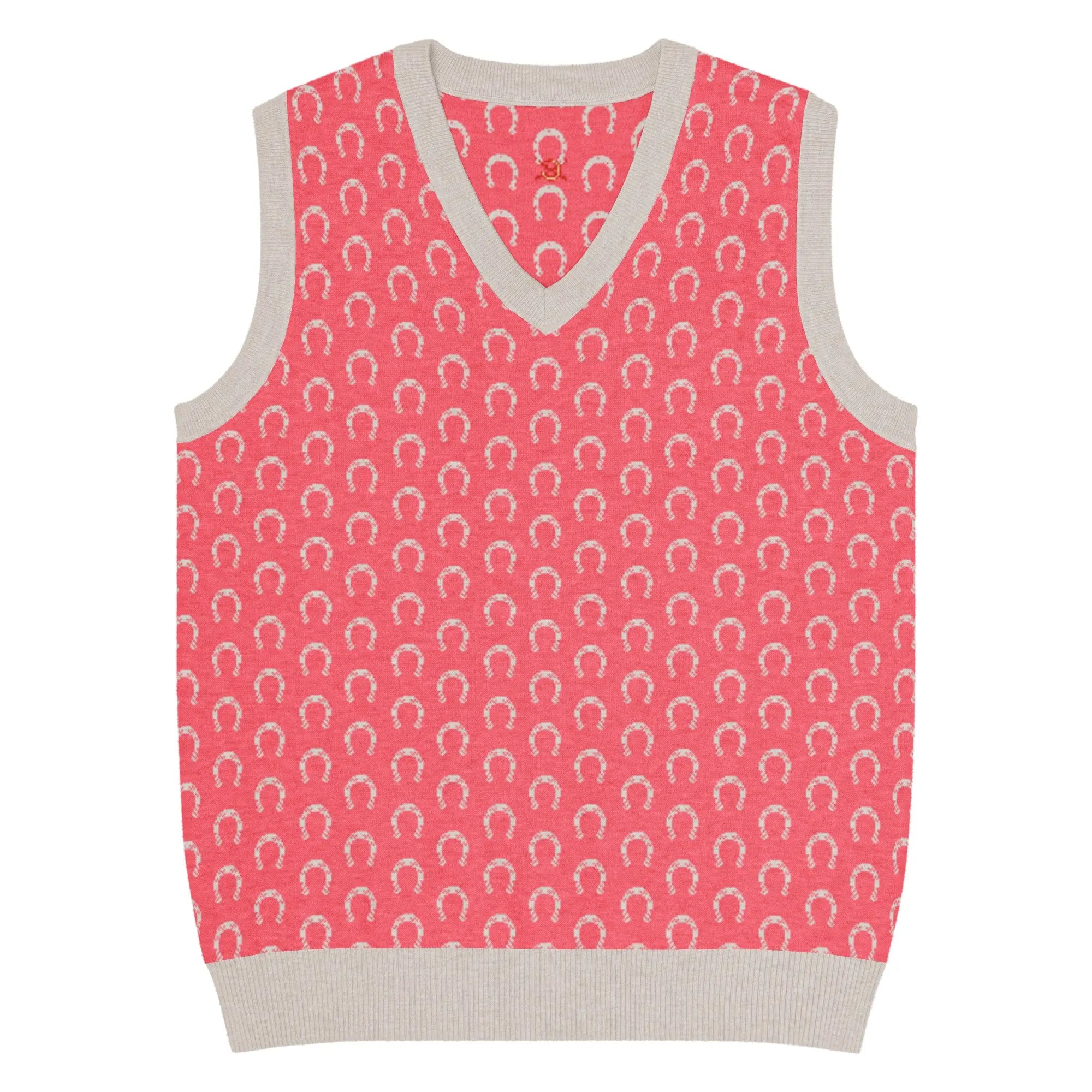 Comprar Chaleco Herraduras Caballista de punto con cuello pico - rosetón Bandera España La Flamenca de Borgoña Patricia Muñoz VOX