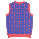 Comprar Chaleco Taurino azul de punto con cuello pico La Flamenca de Borgoña Bandera España