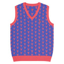 Comprar Chaleco Taurino azul de punto con cuello pico La Flamenca de Borgoña Bandera España