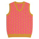 Comprar Chaleco Taurino rosa de punto con cuello pico La Flamenca de Borgoña Bandera España