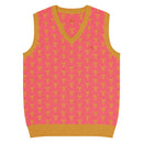 Comprar Chaleco Taurino rosa de punto con cuello pico La Flamenca de Borgoña Bandera España