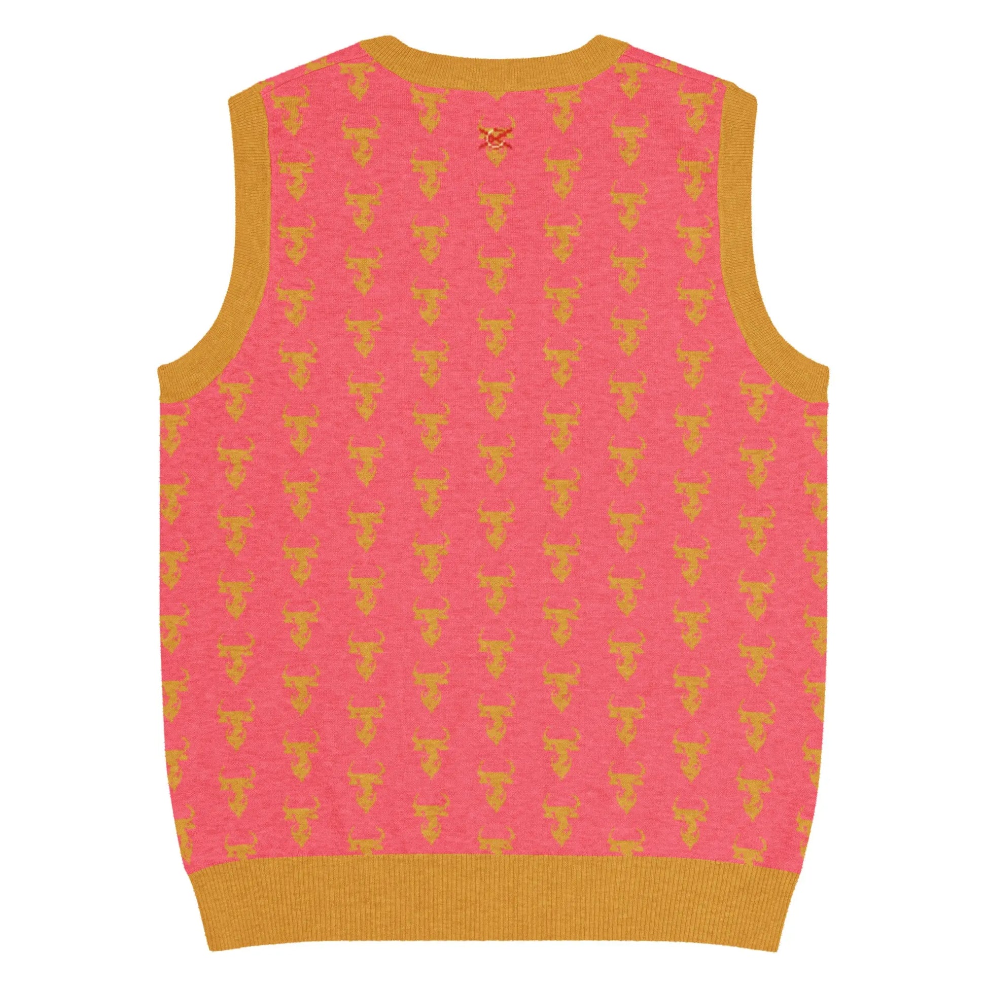 Comprar Chaleco Taurino rosa de punto con cuello pico Bandera España La Flamenca de Borgoña Patricia Muñoz VOX