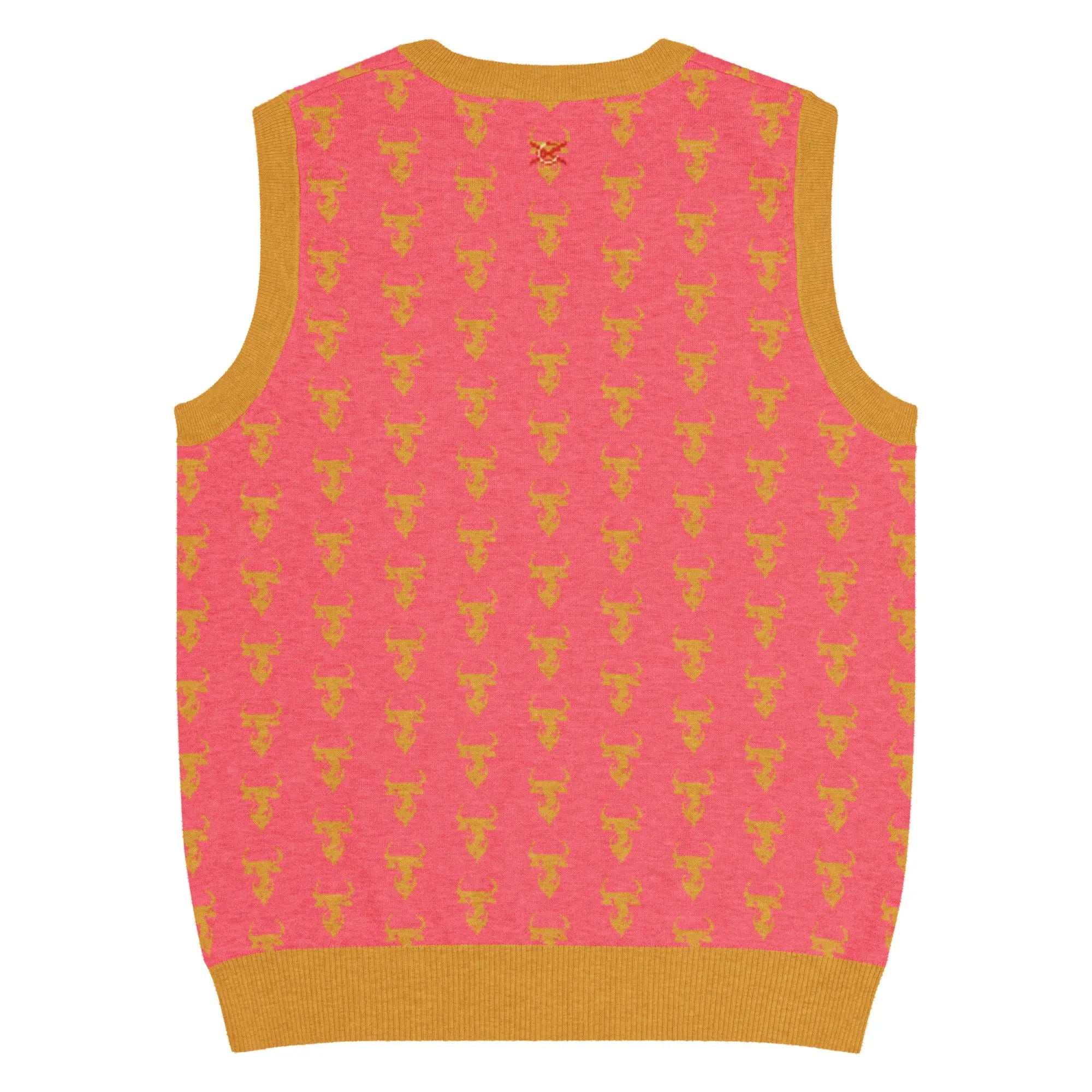 Comprar Chaleco Taurino rosa de punto con cuello pico Bandera España La Flamenca de Borgoña Patricia Muñoz VOX