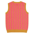 Comprar Chaleco Taurino rosa de punto con cuello pico La Flamenca de Borgoña Bandera España