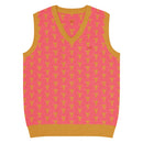 Comprar Chaleco Taurino rosa de punto con cuello pico La Flamenca de Borgoña Bandera España