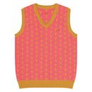 Comprar Chaleco Taurino rosa de punto con cuello pico La Flamenca de Borgoña Bandera España